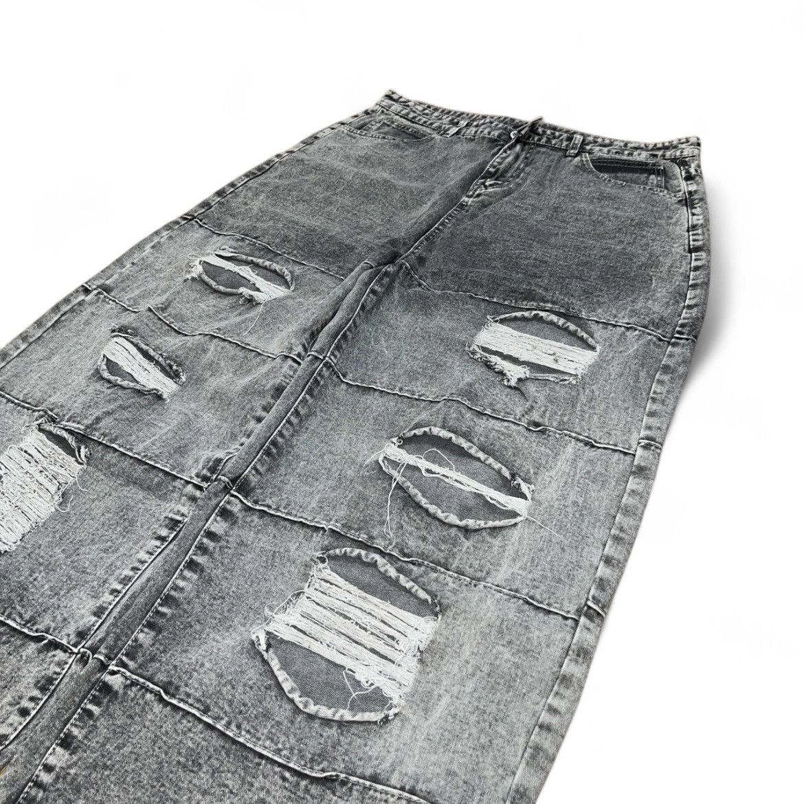 Vintage American vintage washed ripped jeans Street punk oversized Size US 36 / EU 52 - 3 Thumbnail
