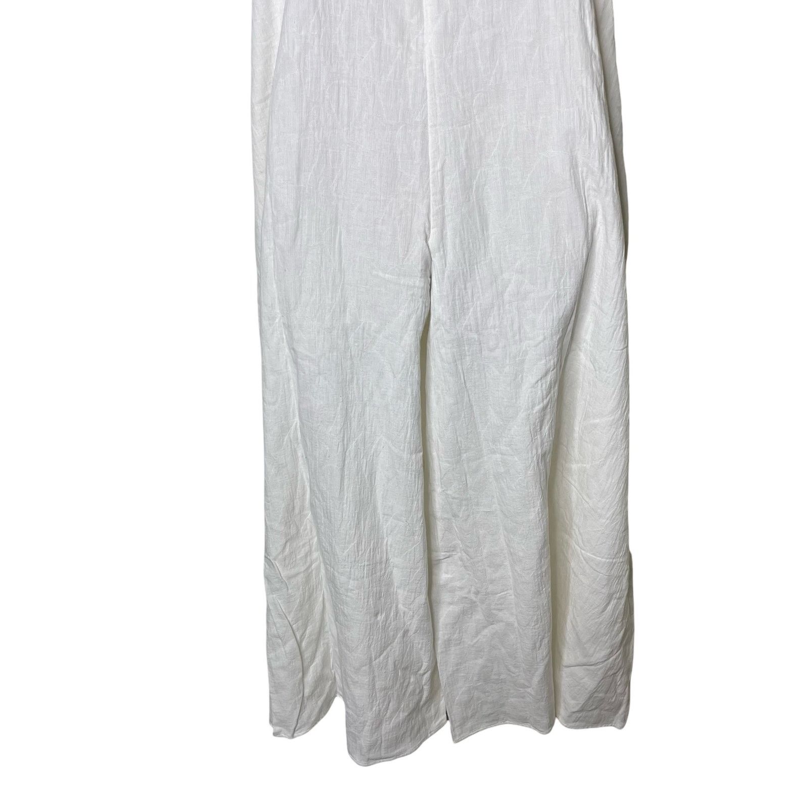 Mara Hoffman MARA HOFFMAN Carly Jumpsuit in white cotton linen blend sz S Size 26" / US 2 / IT 38 - 5 Thumbnail