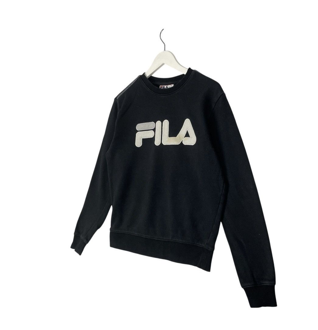 Designer × Vintage Vintage Hoodie/ sweater Fila spellout sweatshirt arge black Size US S / EU 44-46 / 1 - 2 Thumbnail