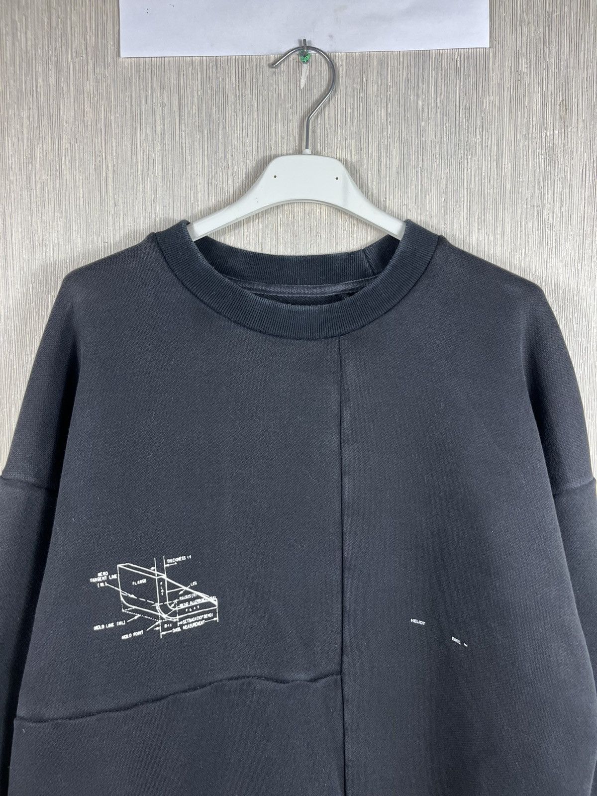 Heliot Emil Heliot Emil asymmetric panel reversible cropped sweatshirt Size US XS / EU 42 / 0 - 7 Thumbnail