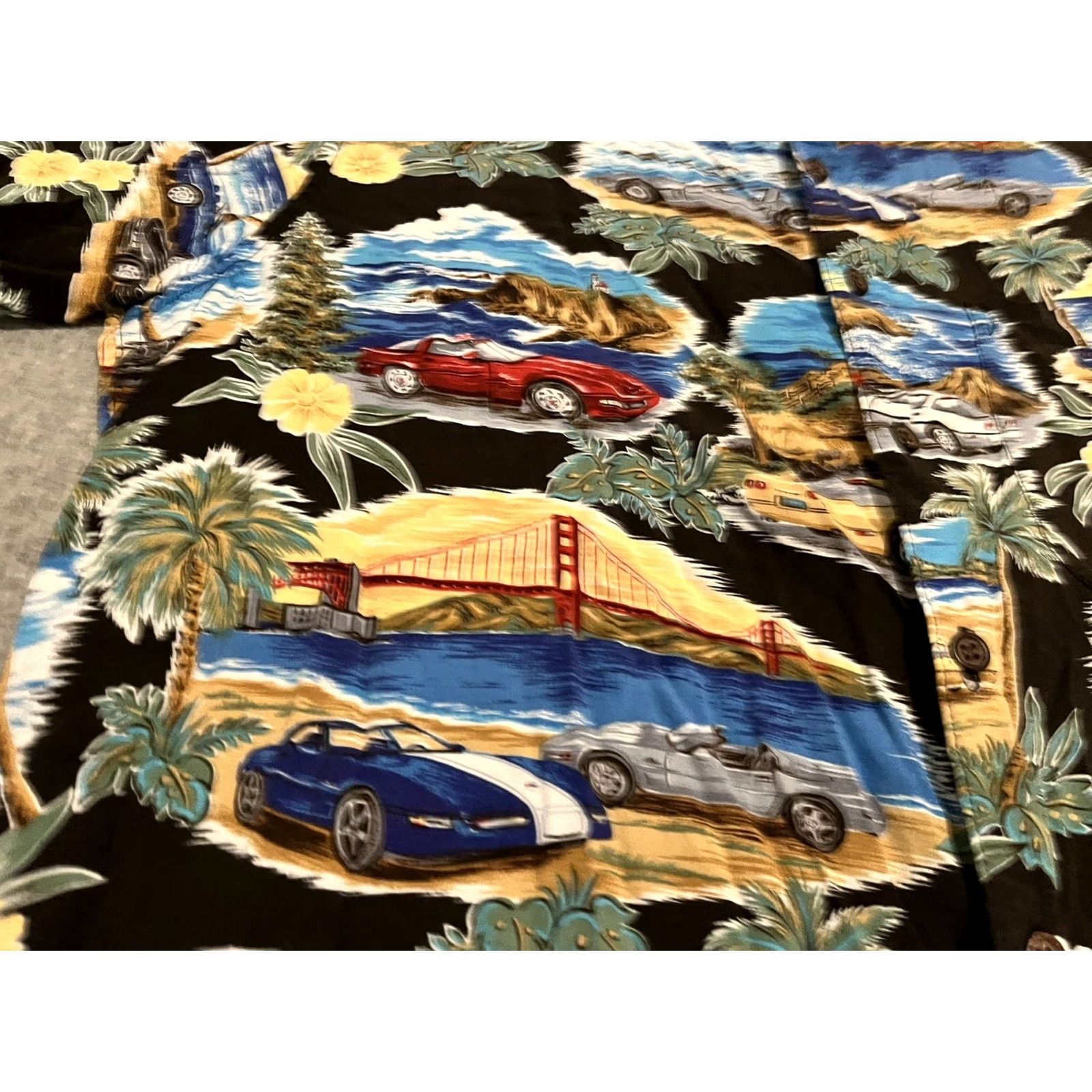 Reyn Spooner Reyn Spooner American Classics Cars Hawaiian Rayon Shirt Mens L Multicolor Short Sleeve Button-Up Floral Pattern Beach Cal for Dynamic Search Mens Size US L / EU 52-54 / 3 - 3 Thumbnail