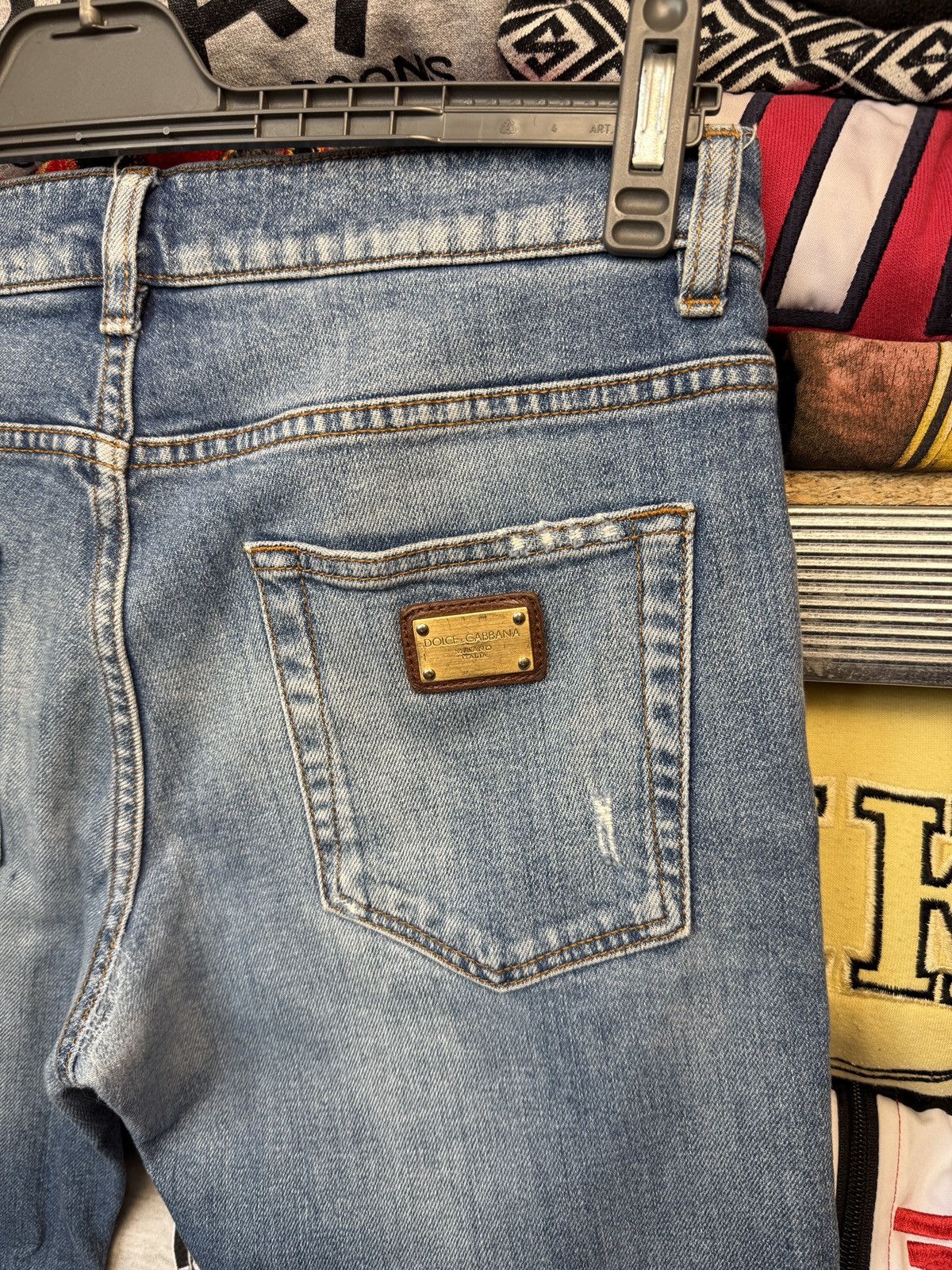 Dolce & Gabbana Vintage Dolce Gabbana Metal Logo Denim Jeans Luxury Y2K Size 34" / US 12 / IT 48 - 10 Thumbnail