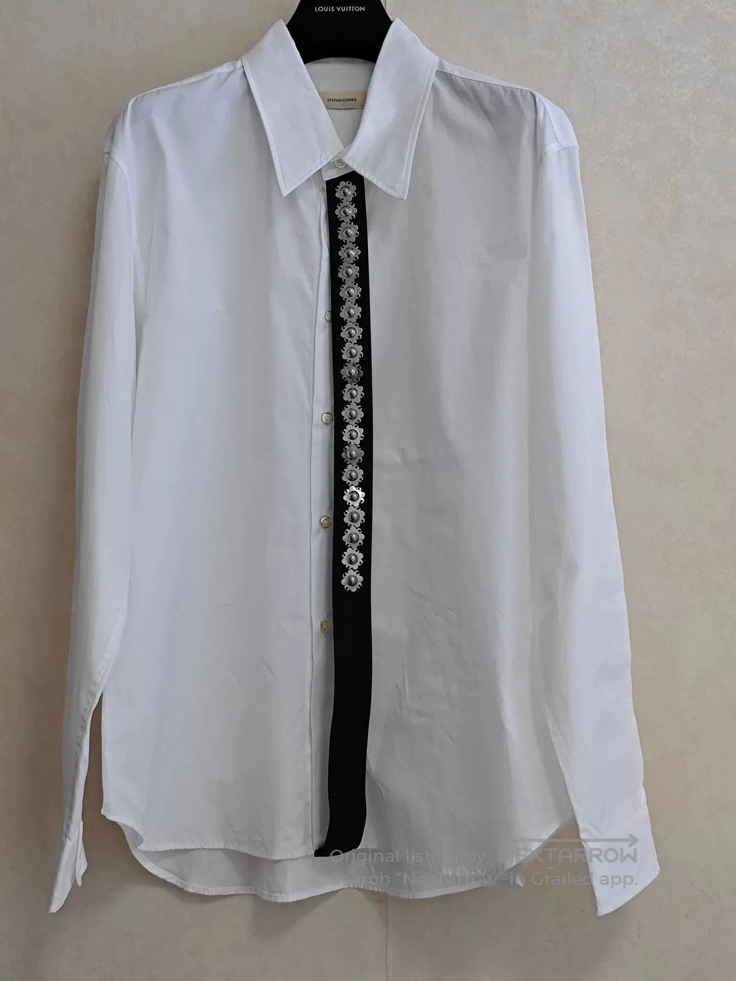 Stefan Cooke Stefan Cooke White Shirt with Metal Tie. Size US XL / EU 56 / 4 - 1 Thumbnail