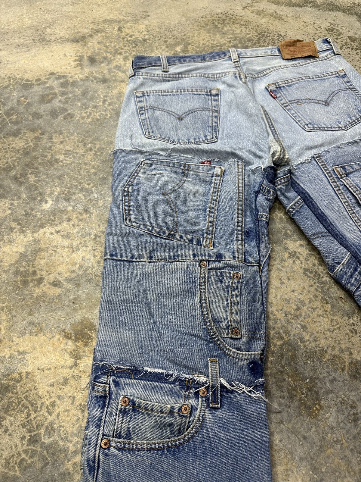 Levi's × Vintage Rare🔥Vintage Levi’s Patchwork Custom 90’s Jeans Size US 33 - 19 Thumbnail