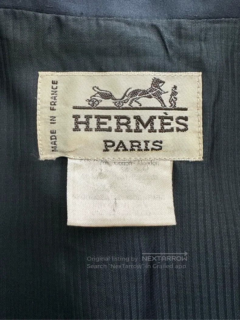 Hermes Hermes Vintage Tailored Casual Torn Aged Suit Jacket, Navy Size M / US 6-8 / IT 42-44 - 9 Thumbnail