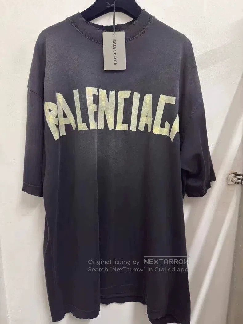Balenciaga Balenciaga Masking Tape Short Sleeve Size US S / EU 44-46 / 1 - 1 Thumbnail