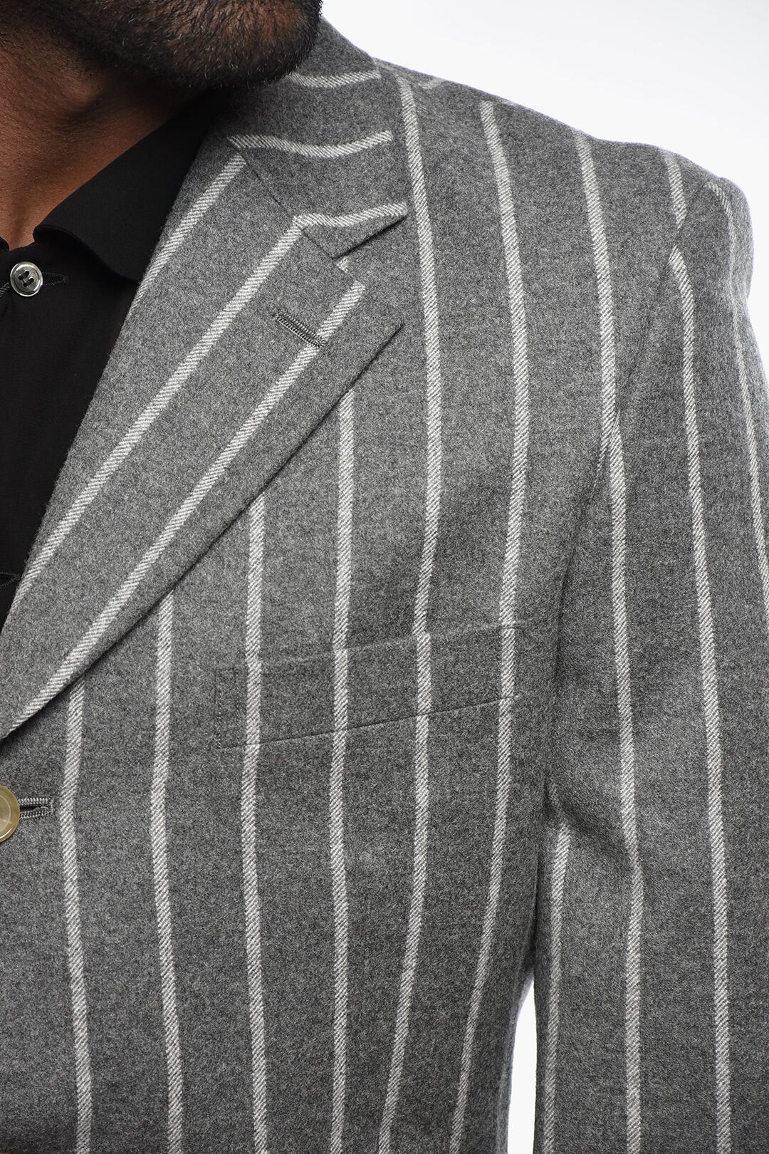 Comme des Garcons og1mm0426 Striped Wool Jacket in Grey Size US M / EU 48-50 / 2 - 3 Thumbnail