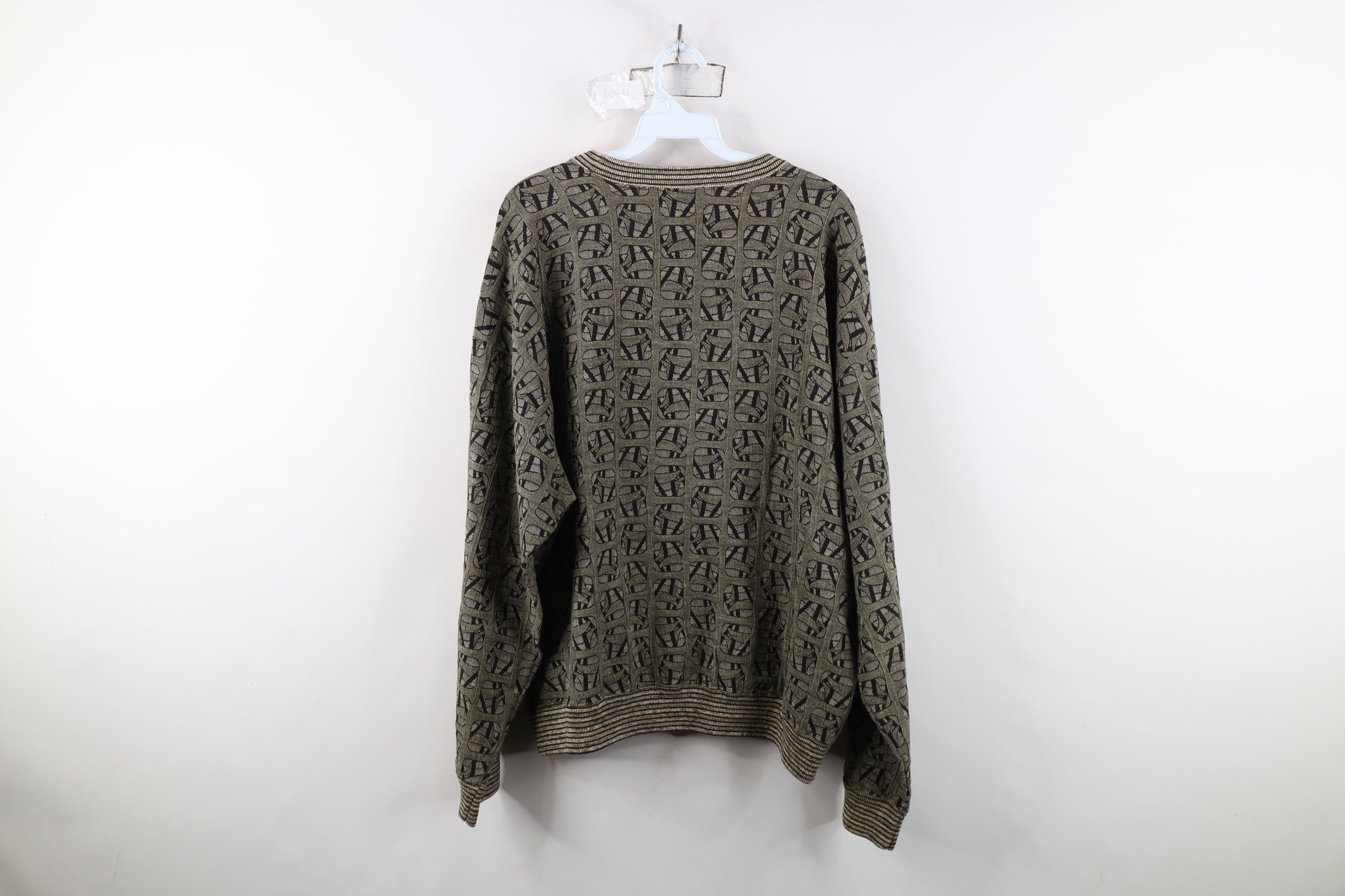 Vintage Vintage 90s Streetwear Geometric Lightweight Knit Sweater Size L / US 10 / IT 46 - 12 Thumbnail