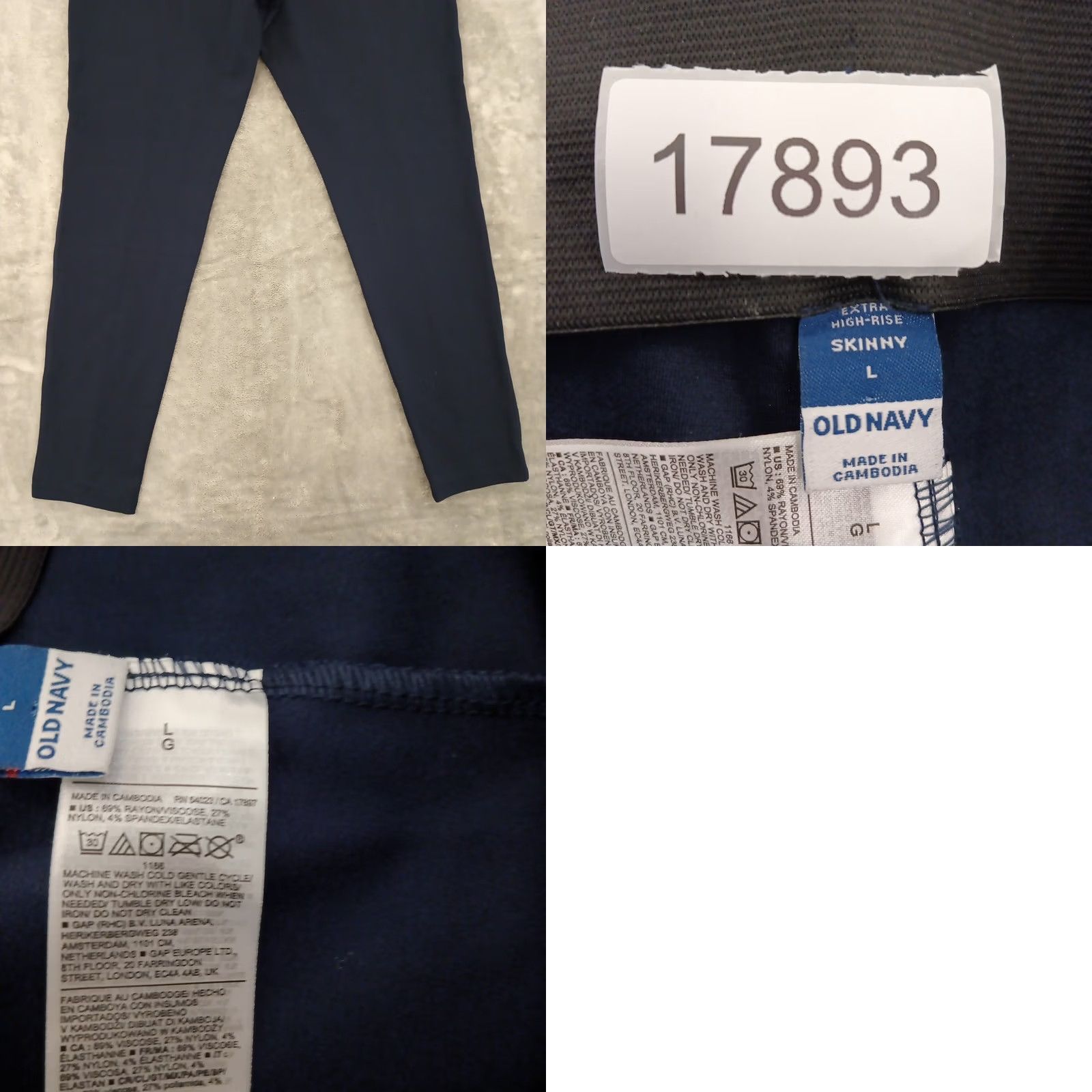 Old Navy Old Navy Pants Womens L Ankle Skinny Pull 30x27 High Rise Size 36" / US 14 / IT 50 - 8 Thumbnail