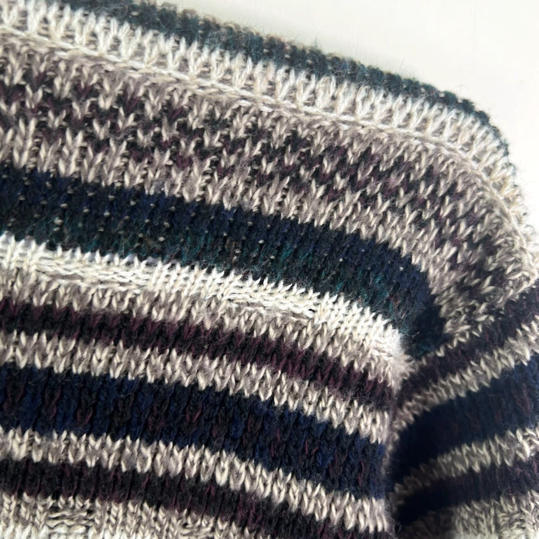 New Era New Era XL Beige Striped Acrylic Sweater Mens Size XL Pullover Crew Neck Heavyweight Oversized Knit City USA Pattern Embroidered Astrо Boy Bill Size US XL / EU 56 / 4 - 2 Thumbnail