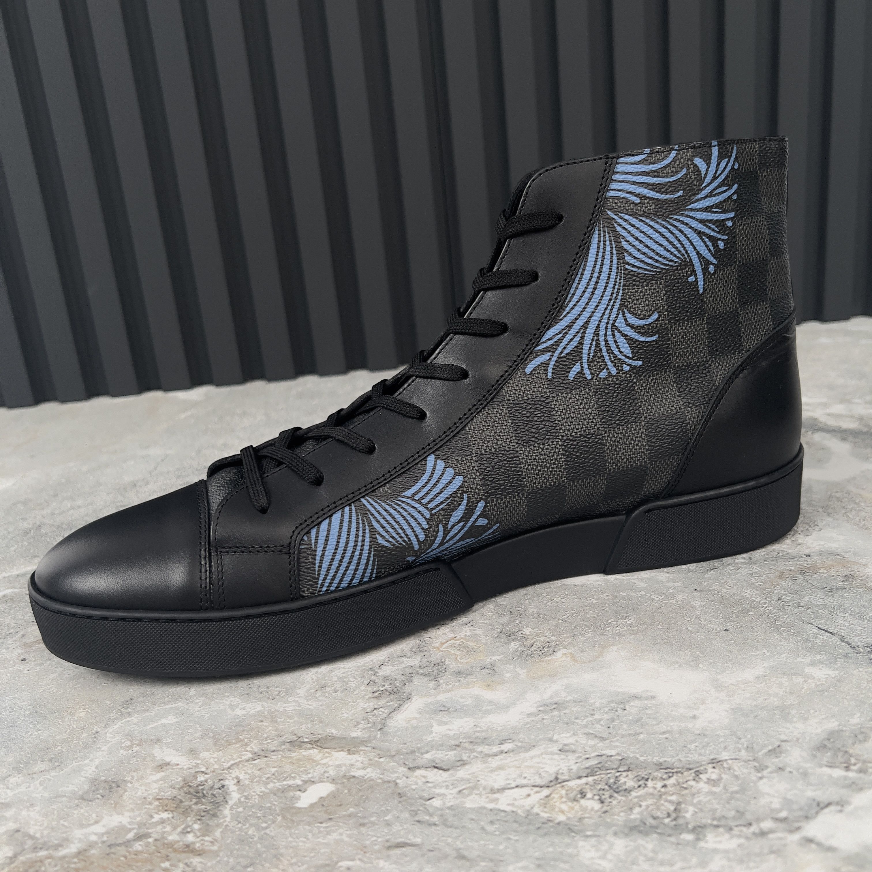 Louis Vuitton Louis Vuitton Match Up Kim Jones Sneaker Damier Leather Size US 11.5 / EU 44-45 - 7 Thumbnail