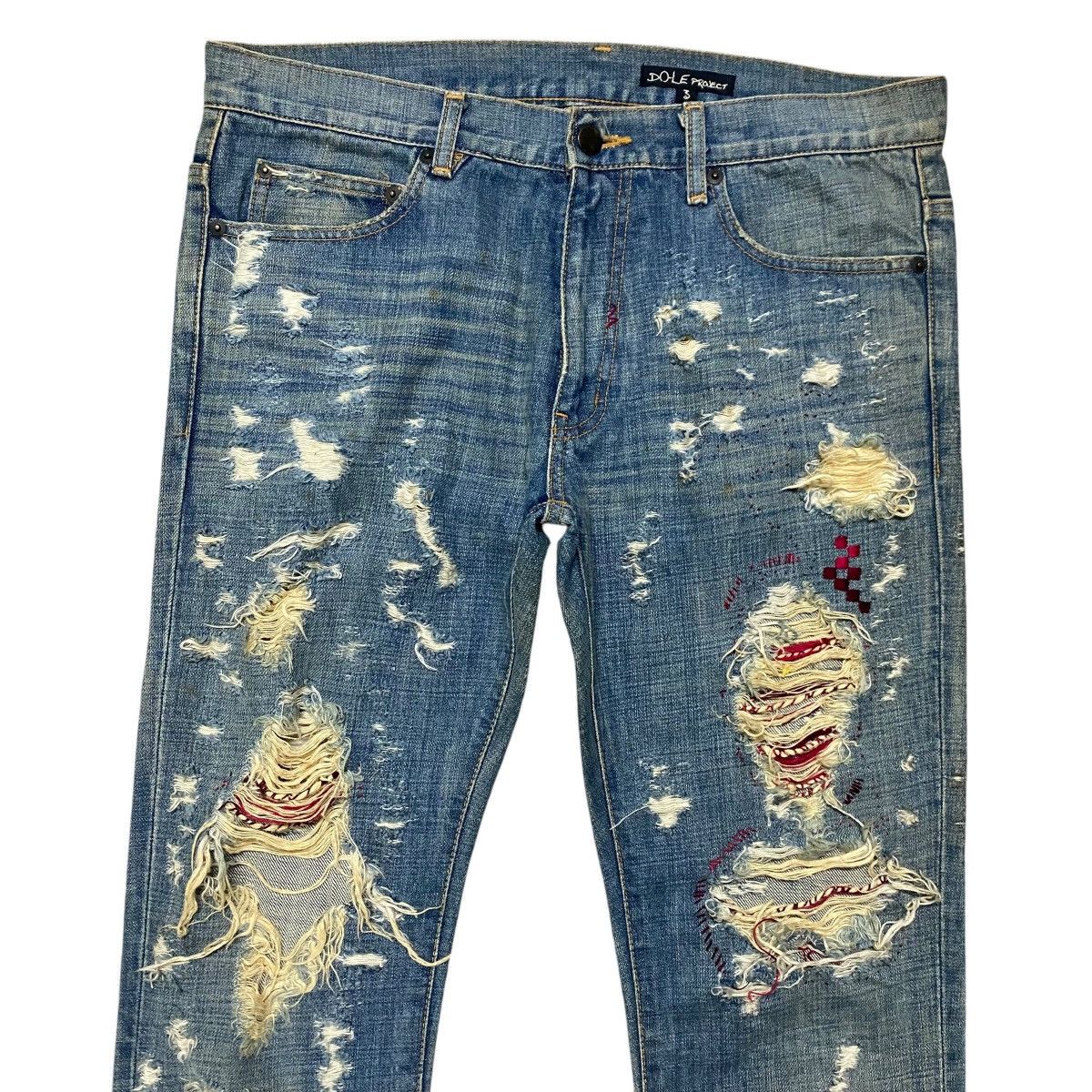 Japanese Brand Dole Project Damage Jeans Size US 34 / EU 50 - 3 Thumbnail