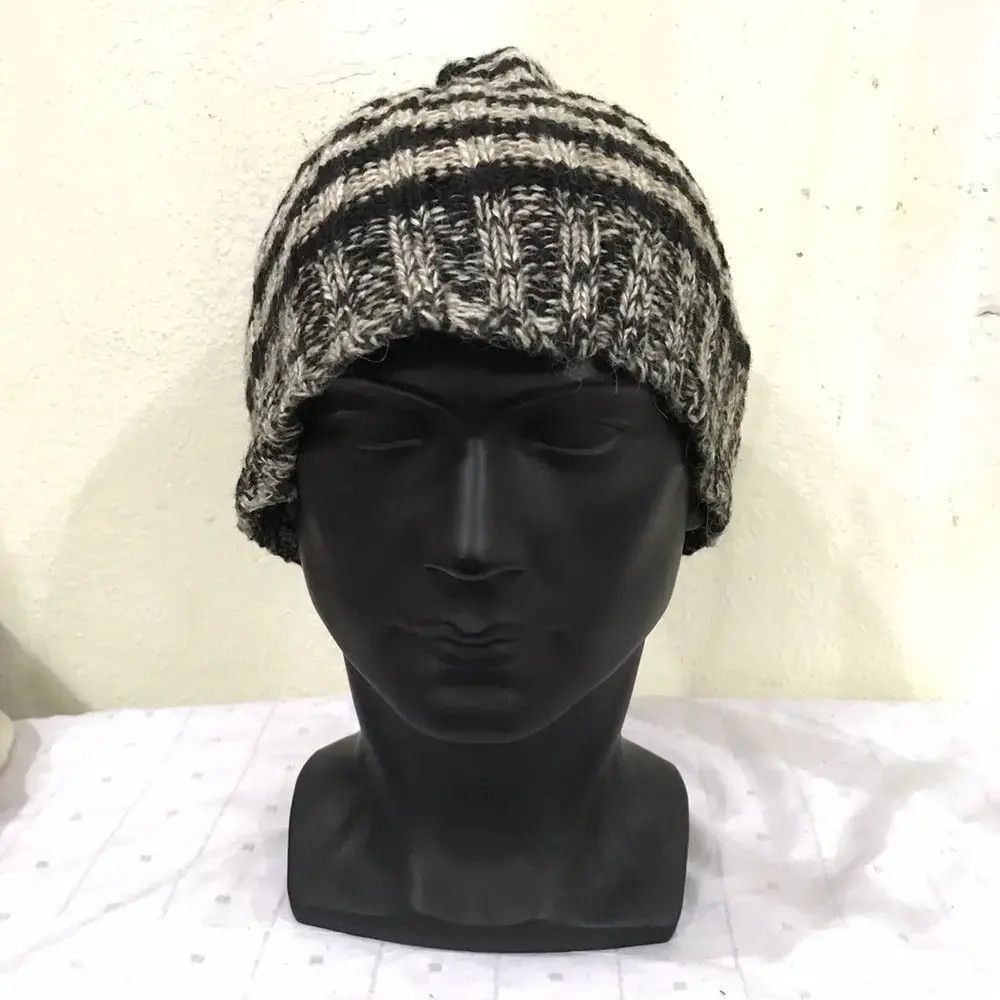 Japanese Brand × Kapital × Vintage Japanese Brand Stripe Design Knit Beanie Hat Size ONE SIZE - 3 Thumbnail