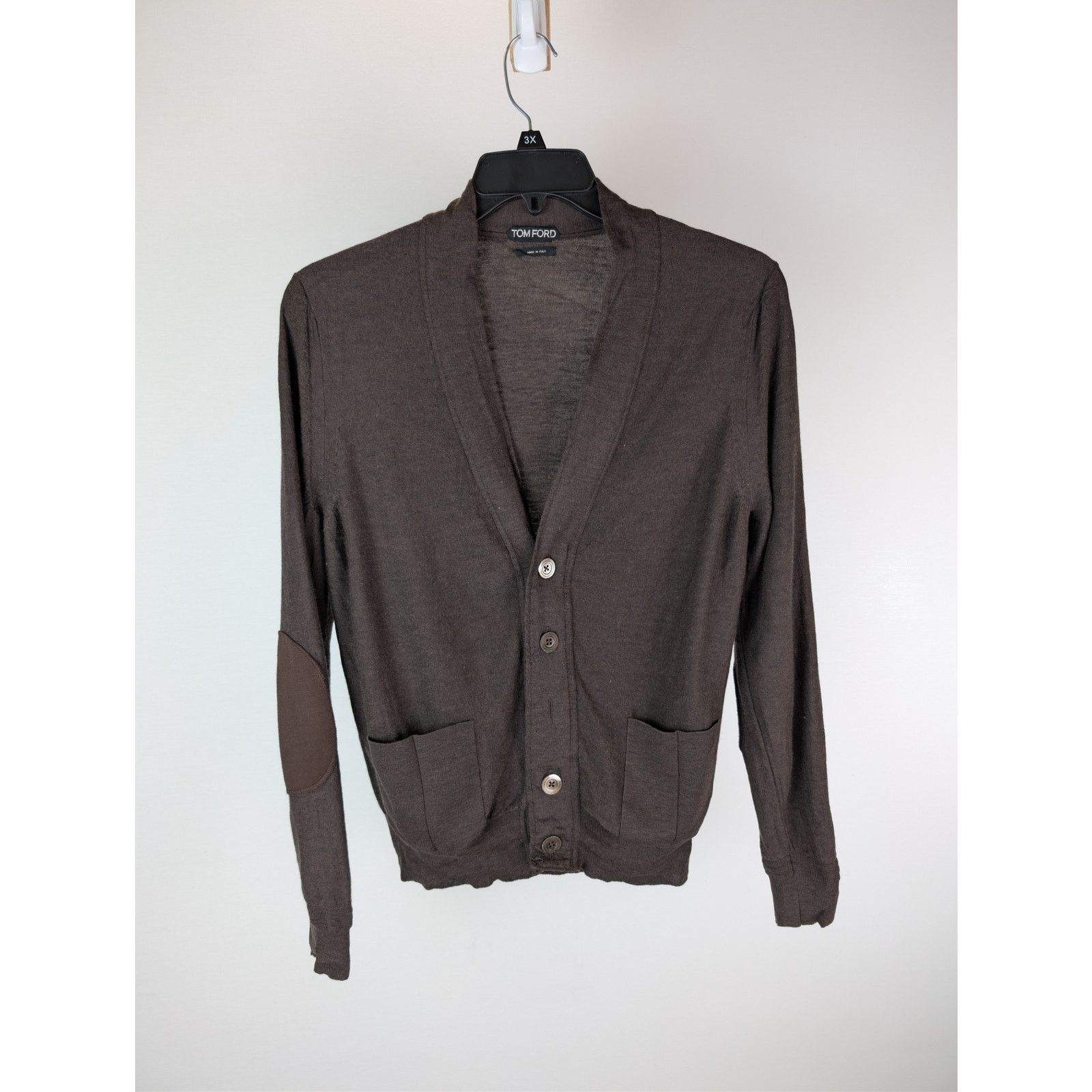 Tom Ford o1rshd1 CC20 V-Neck Cardigan is a dark brown Size US M / EU 48-50 / 2 - 7 Thumbnail