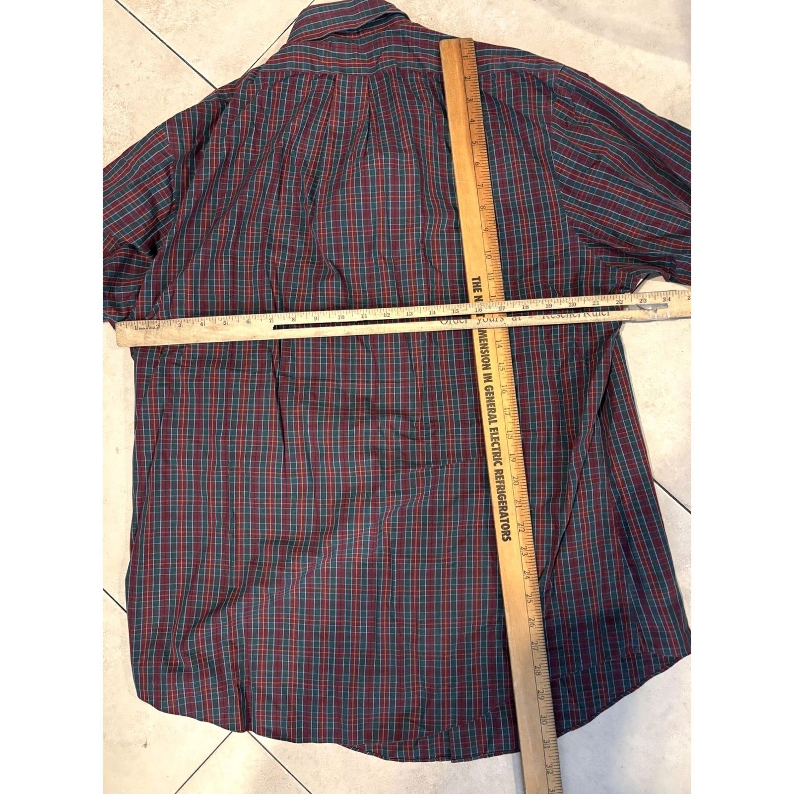 Brooks Brothers Brooks Brothers Shirt Mens XL Green Plaid Regent Non-Iron Button-Down Dress Shirt Size 46R - 5 Thumbnail