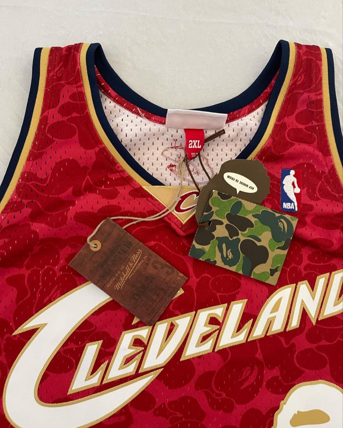 Bape x Mitchell & Ness Cleveland Cavaliers Jersey Jerseys 