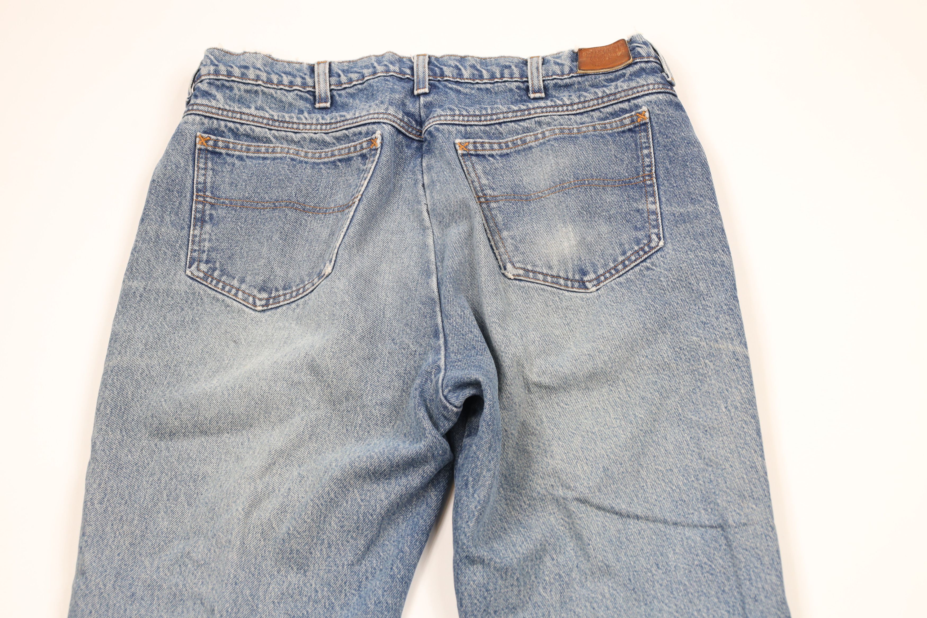 Lands' End × Vintage Vintage 90s Lands End Flannel Lined Denim Jeans Blue USA Size US 34 / EU 50 - 13 Thumbnail