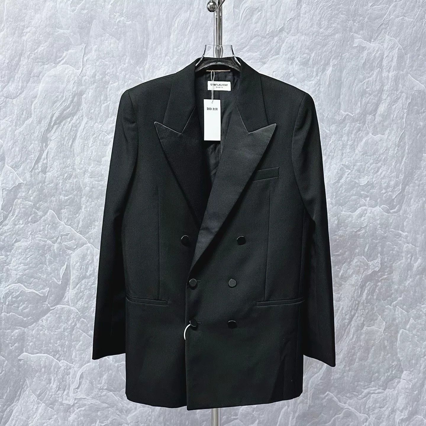 Saint Laurent Paris Saint Laurent Black Double-Breasted Blazer Size S / US 4 / IT 40 - 1 Thumbnail