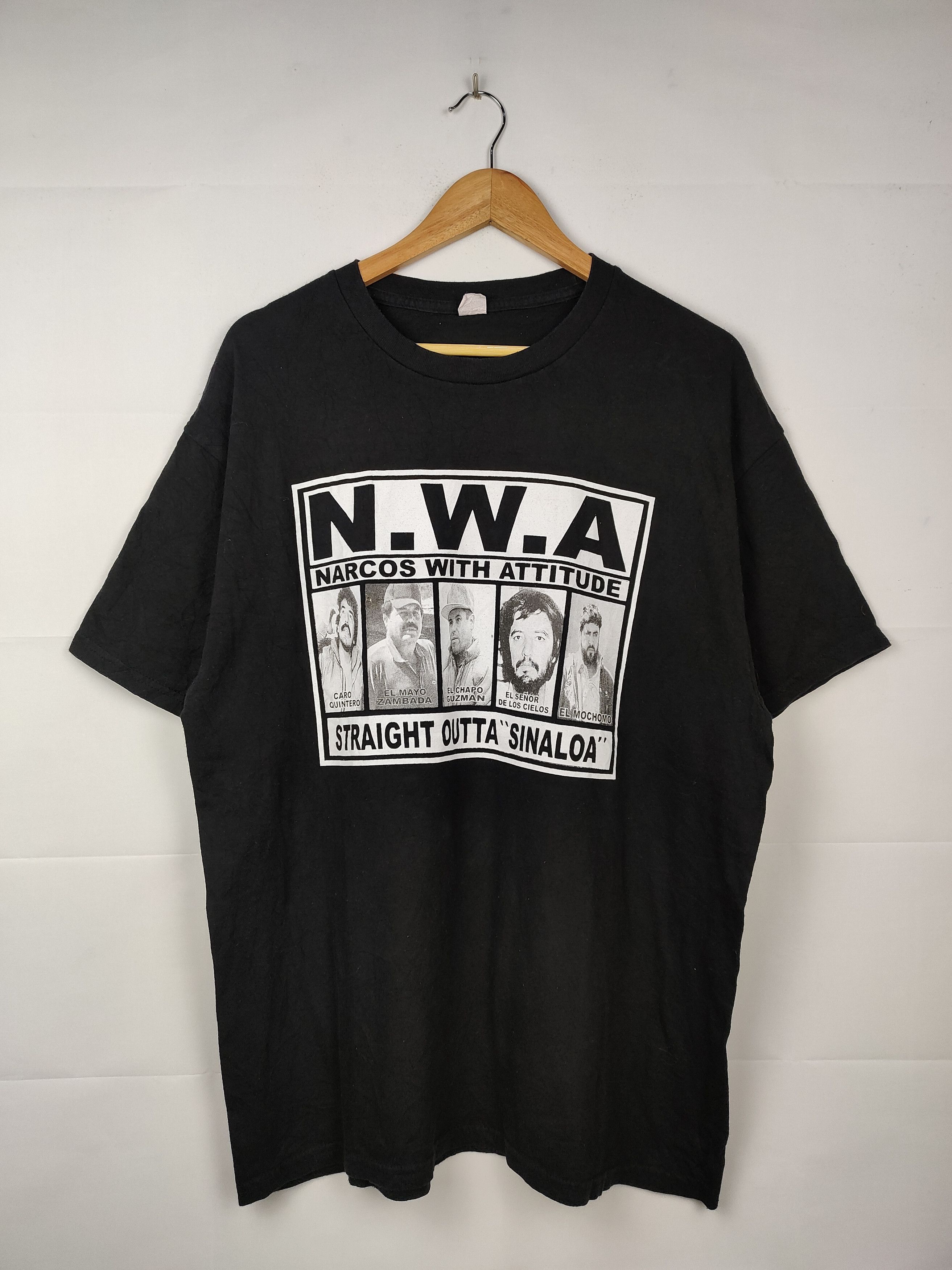 Vintage Nwa Shirt Narcos With Attitude El Capo Caro Mexico 00s Size US XL / EU 56 / 4 - 1 Thumbnail