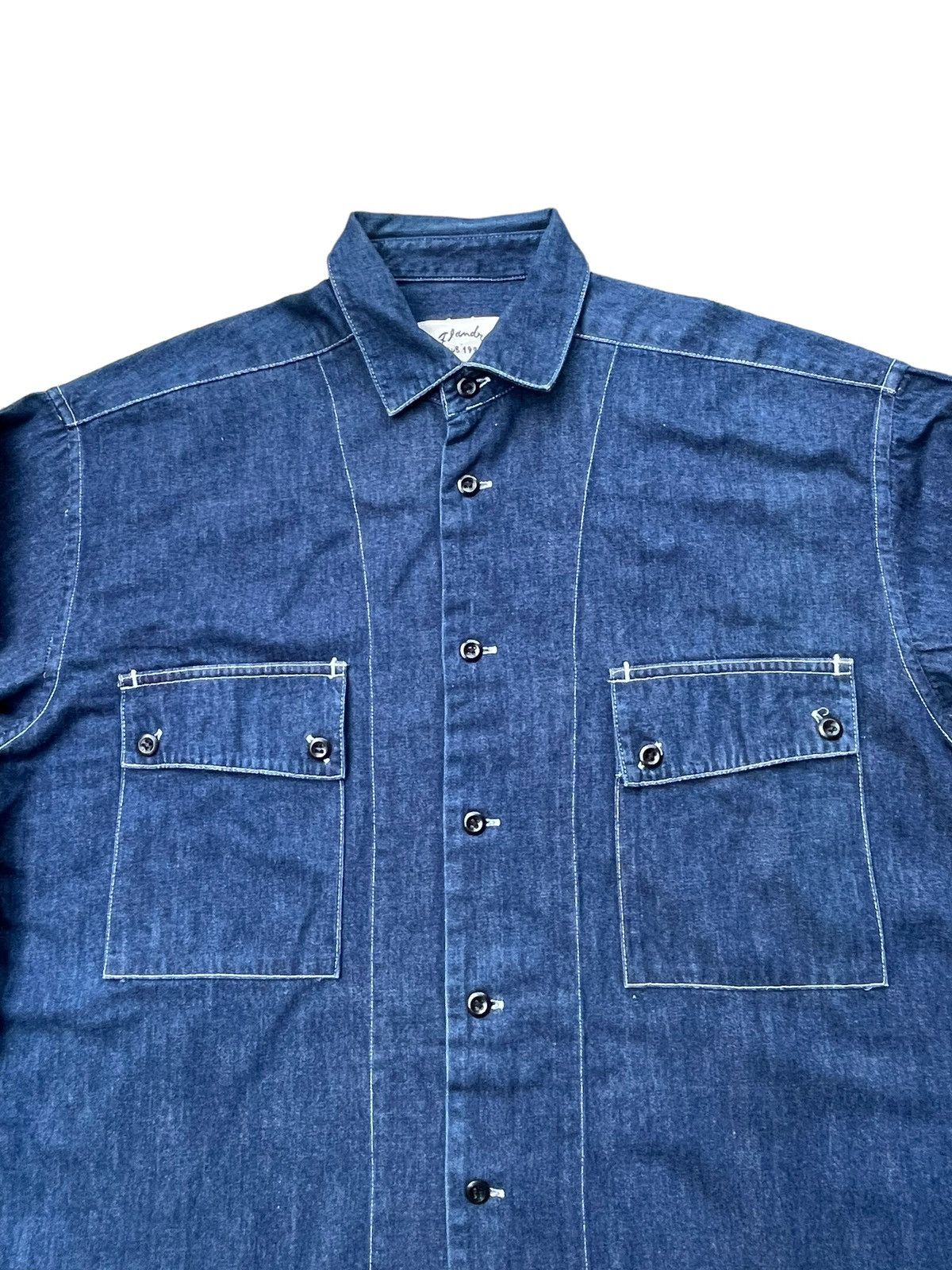 Japanese Brand × Vintage Vintage Flandre Denim Shirt Size US M / EU 48-50 / 2 - 3 Thumbnail