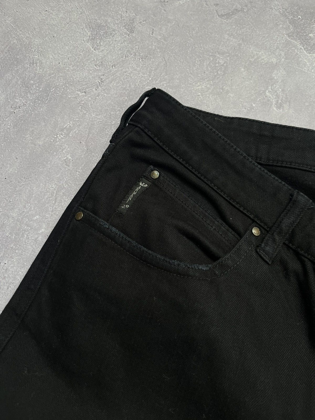 Armani Vintage Armani Jeans Metal Logo AJ Black Pants Japanes Jeans Size US 32 / EU 48 - 7 Thumbnail
