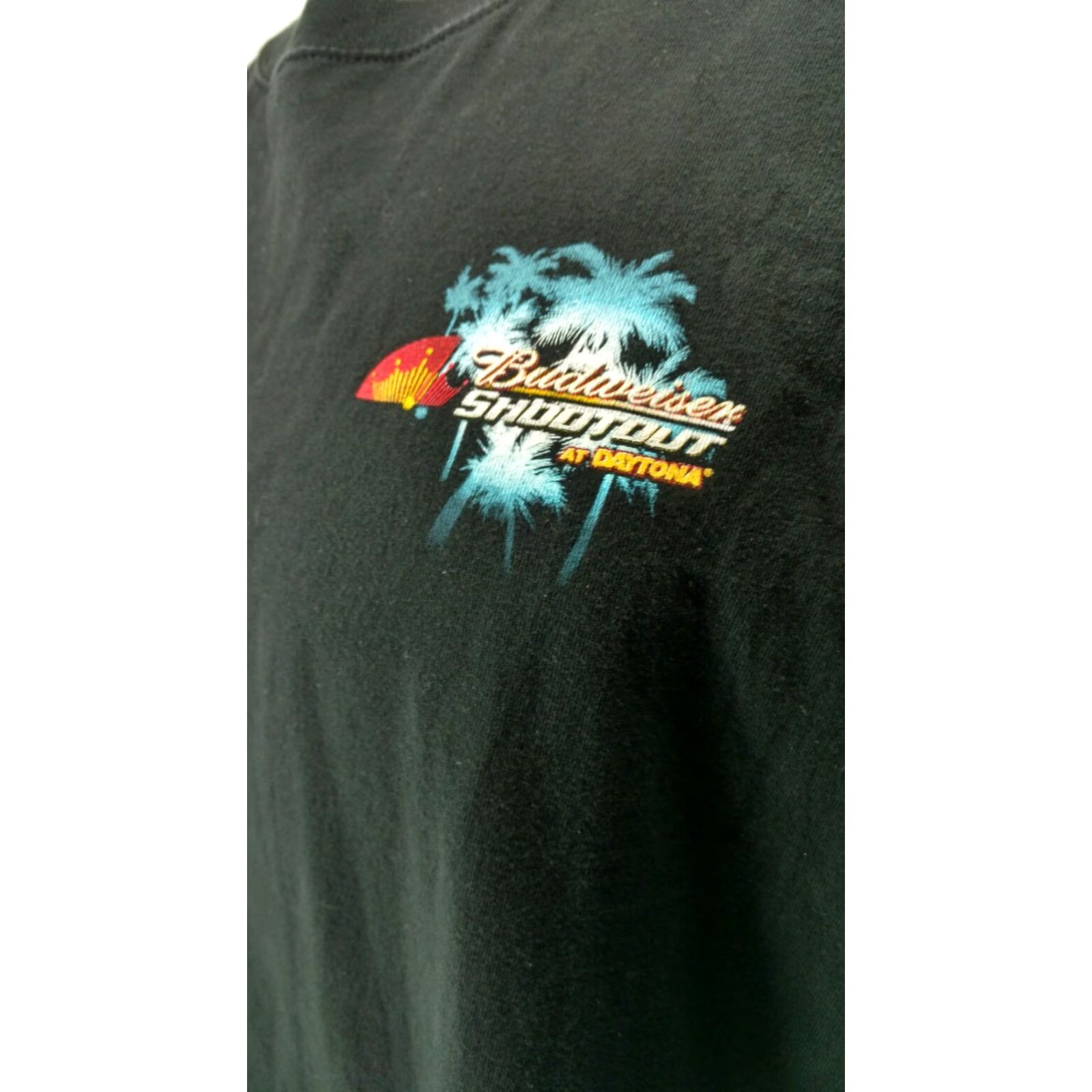 Vintage Budweiser Shootout Daytona 2007 Nascar T-shirt Mens Large Black Short Sleeve Size US L / EU 52-54 / 3 - 4 Thumbnail
