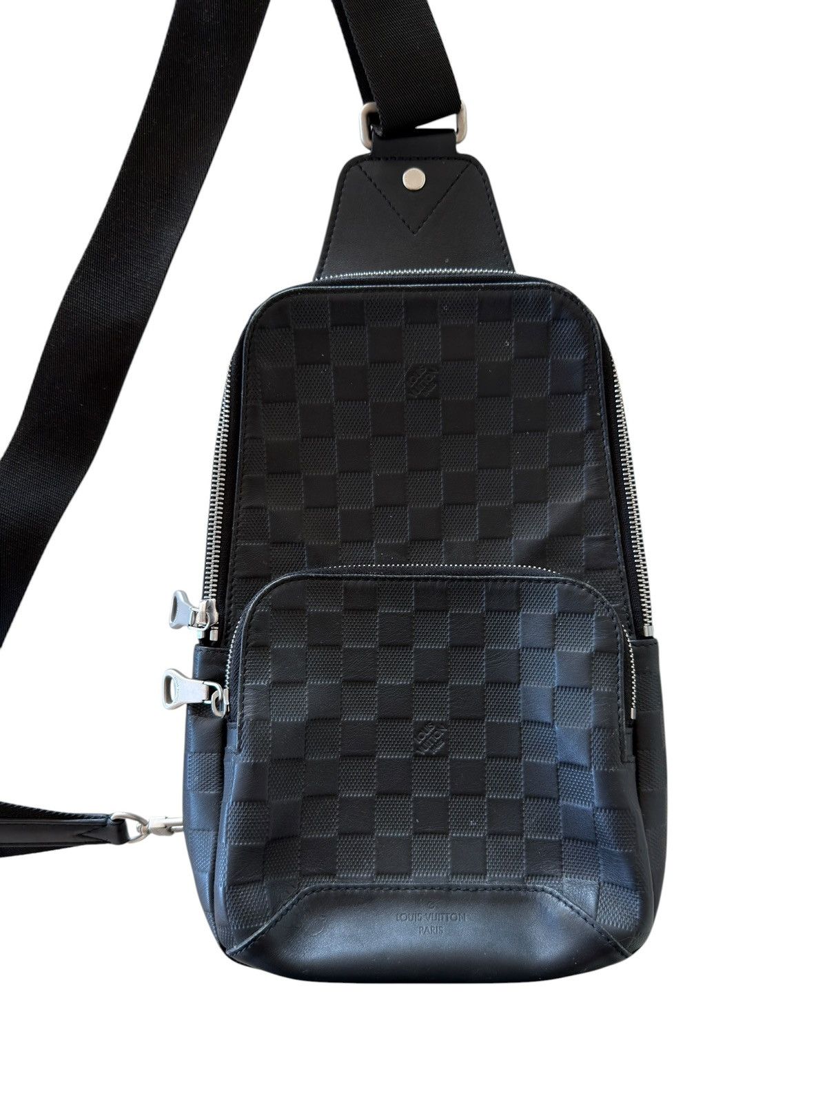 Louis Vuitton Louis Vuitton Damier Infini Black Leather Avenue Sling Bag Size ONE SIZE - 3 Thumbnail