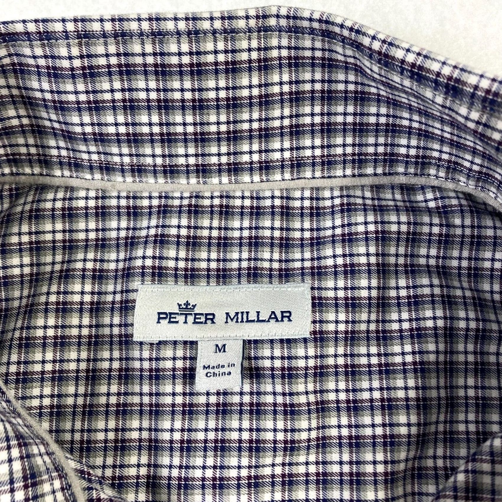 Peter Millar Peter Millar Button-Up Shirt Mens Medium Blue Plaid Long Sleeve Stretch Fabric Size US M / EU 48-50 / 2 - 4 Thumbnail