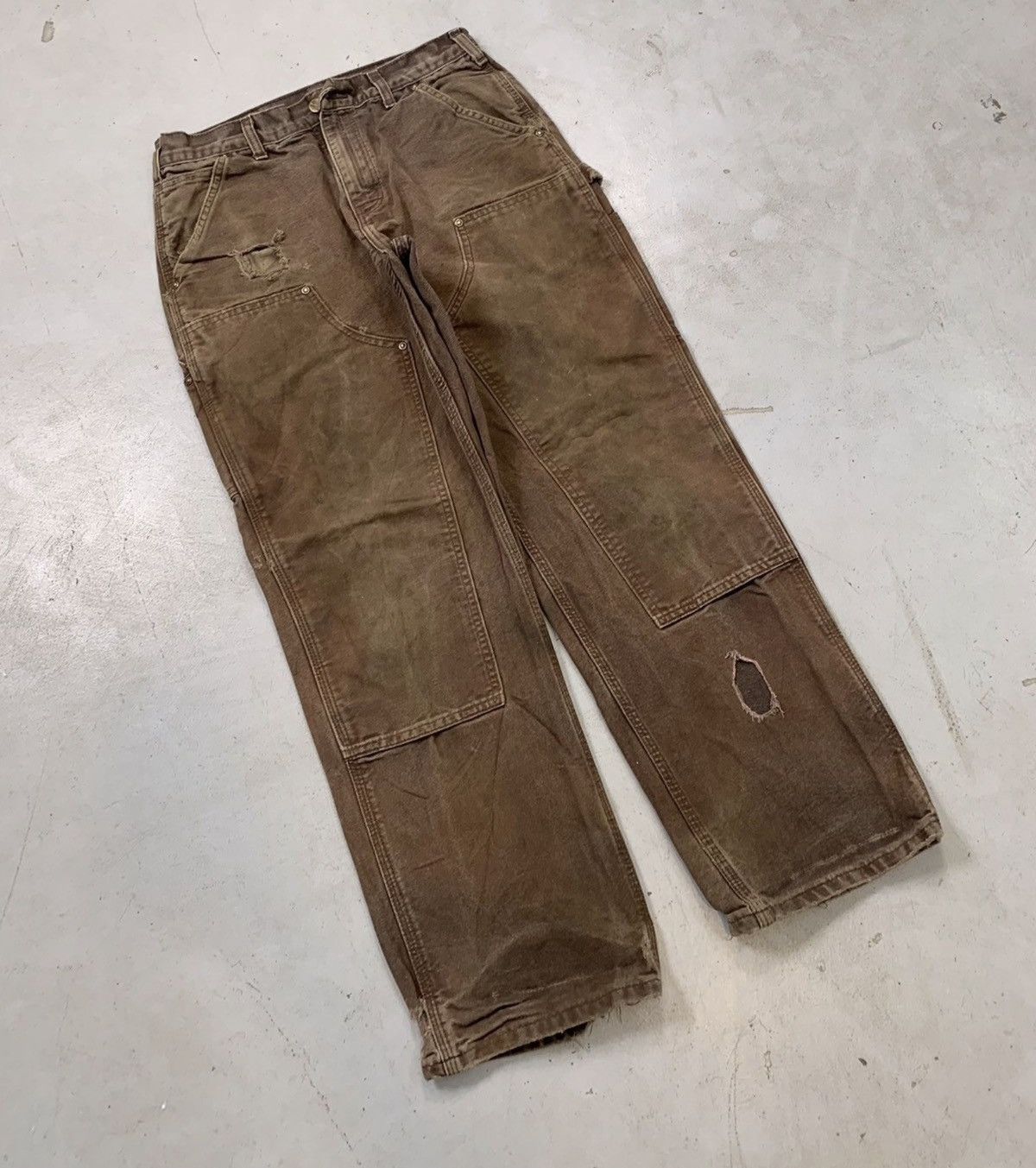 Carhartt Vintage carhartt b136 dkb double knee denim Size US 30 / EU 46 - 1 Thumbnail