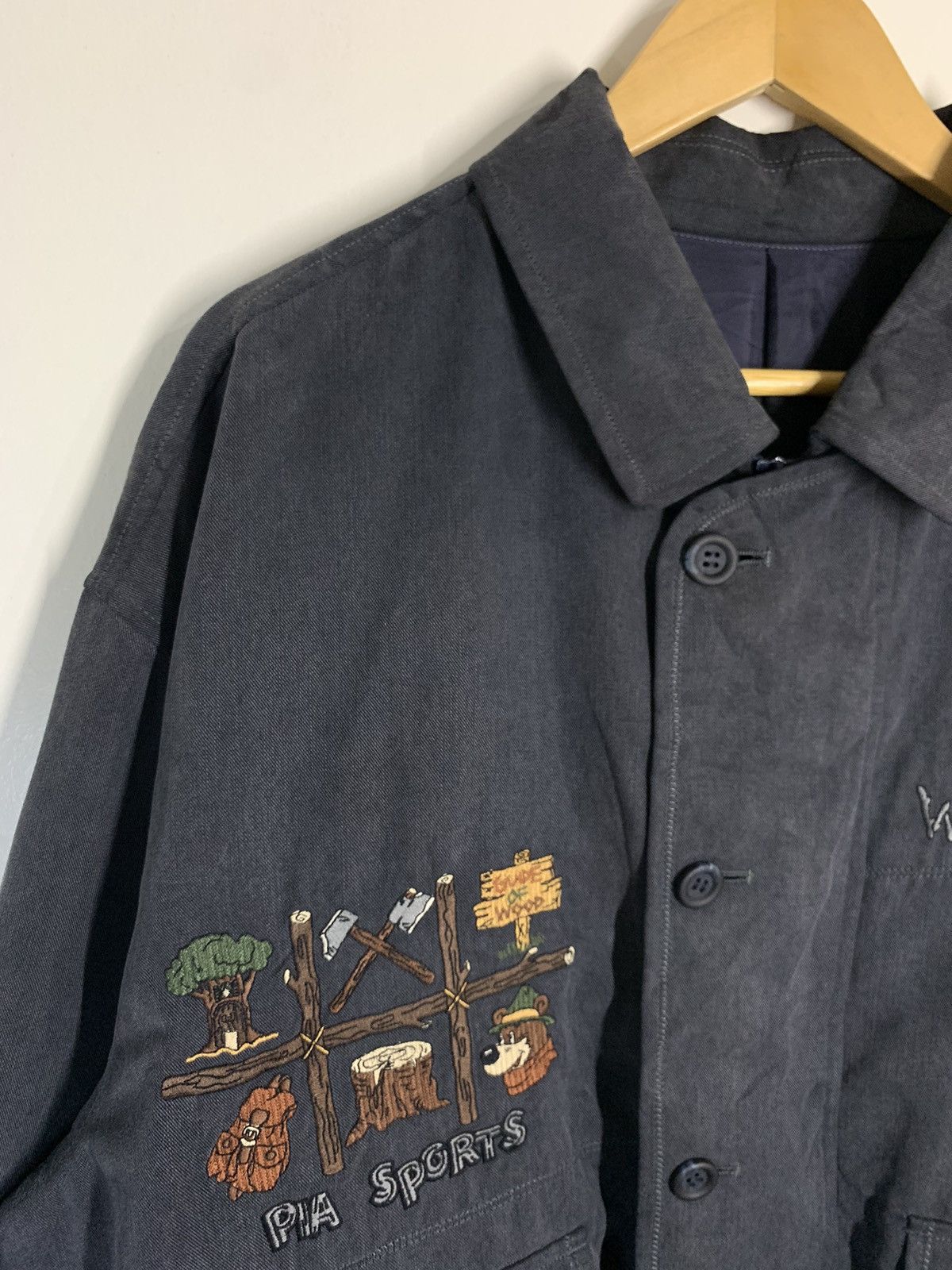 Japanese Brand × Vintage Vintage PiaSports Woodyland Bomber Jacket Size US XXL / EU 58 / 5 - 5 Thumbnail
