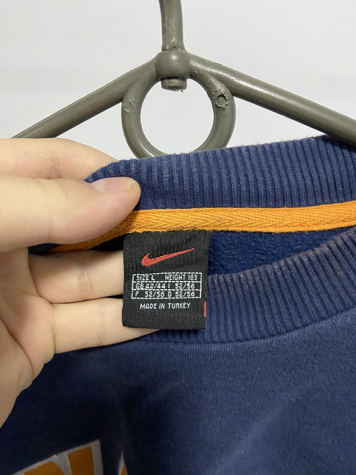 Nike × Vintage Nike Sweatshirt big spell out Logo Vintage 90s Size US L / EU 52-54 / 3 - 5 Thumbnail