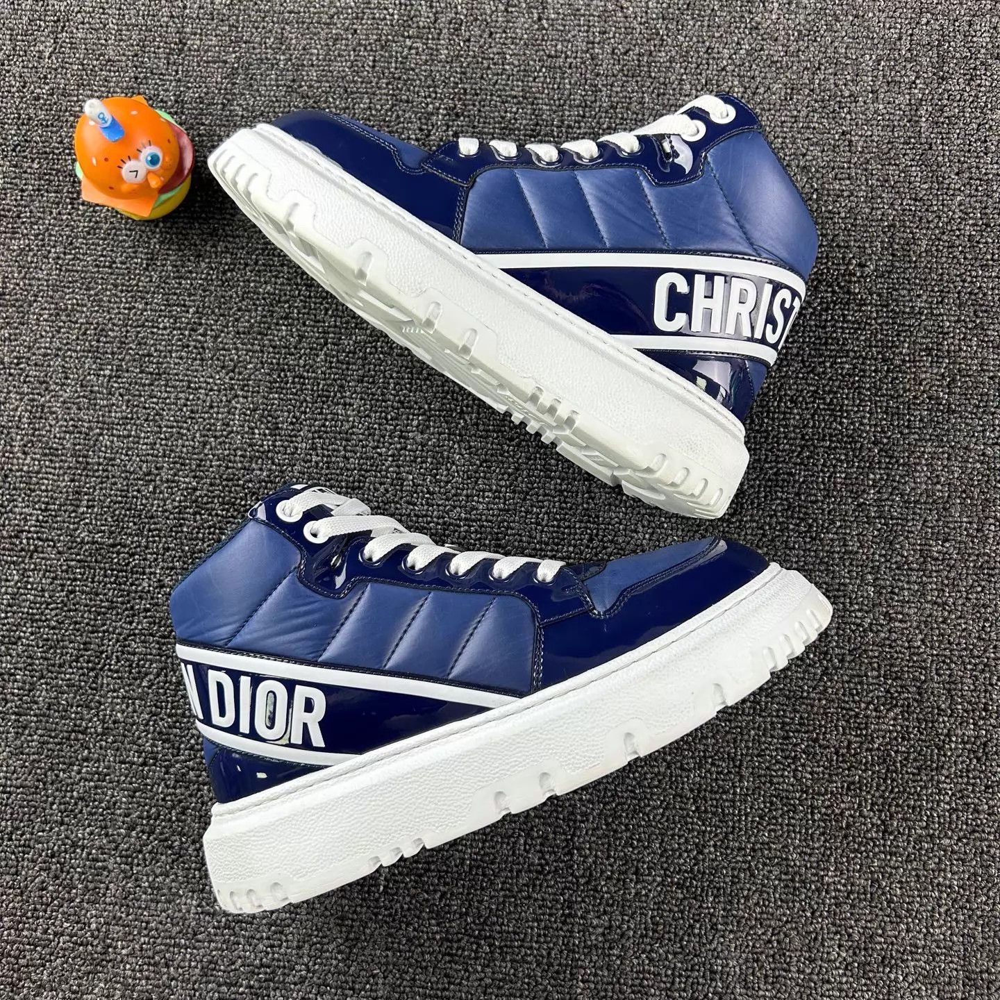 Dior Dior Player Navy Blue Platform High Top Sneakers Size US 4.5 / IT 34.5 - 4 Thumbnail