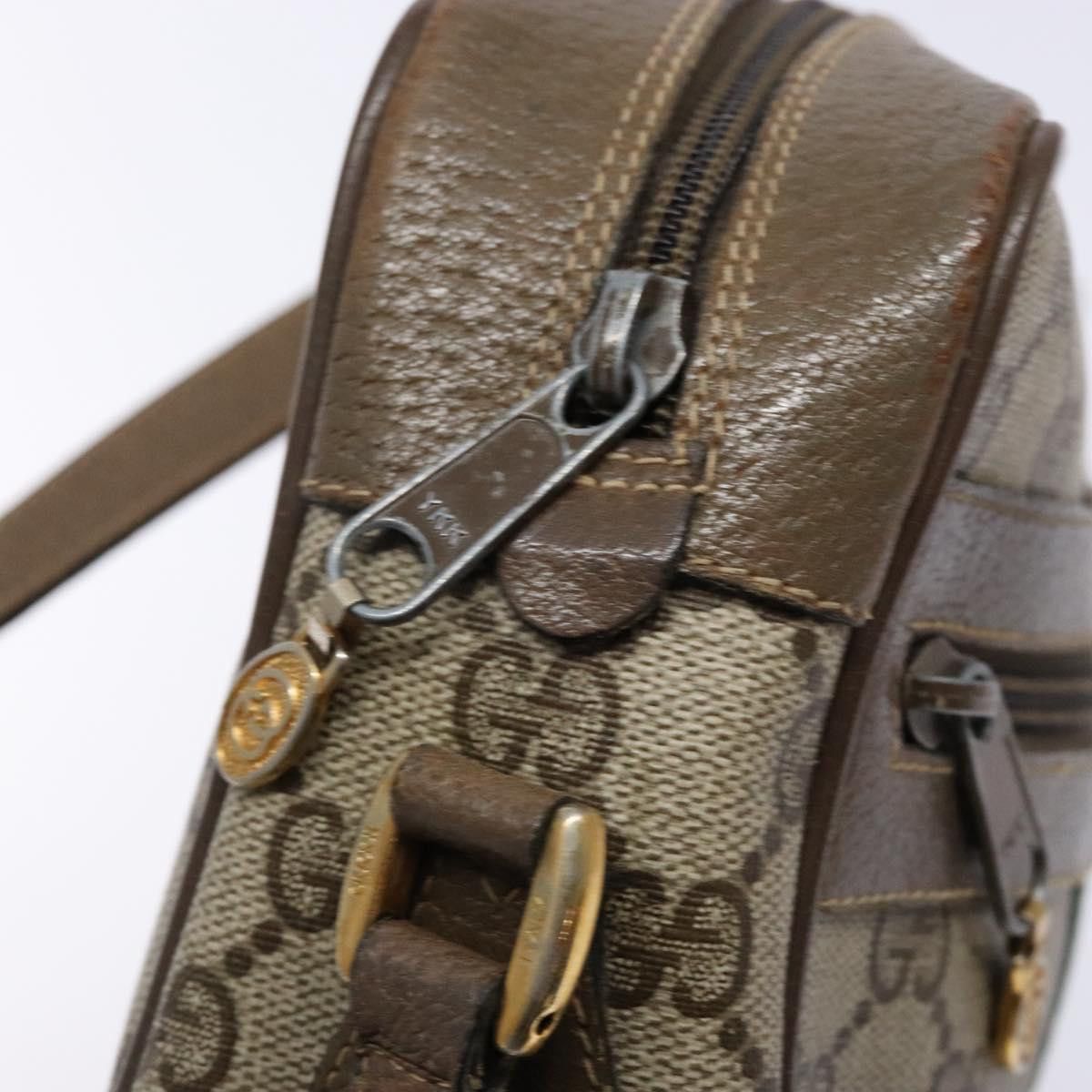 Gucci GUCCI GG Supreme Web Sherry Line Shoulder Bag Pvc Beige 68 Size ONE SIZE - 15 Thumbnail