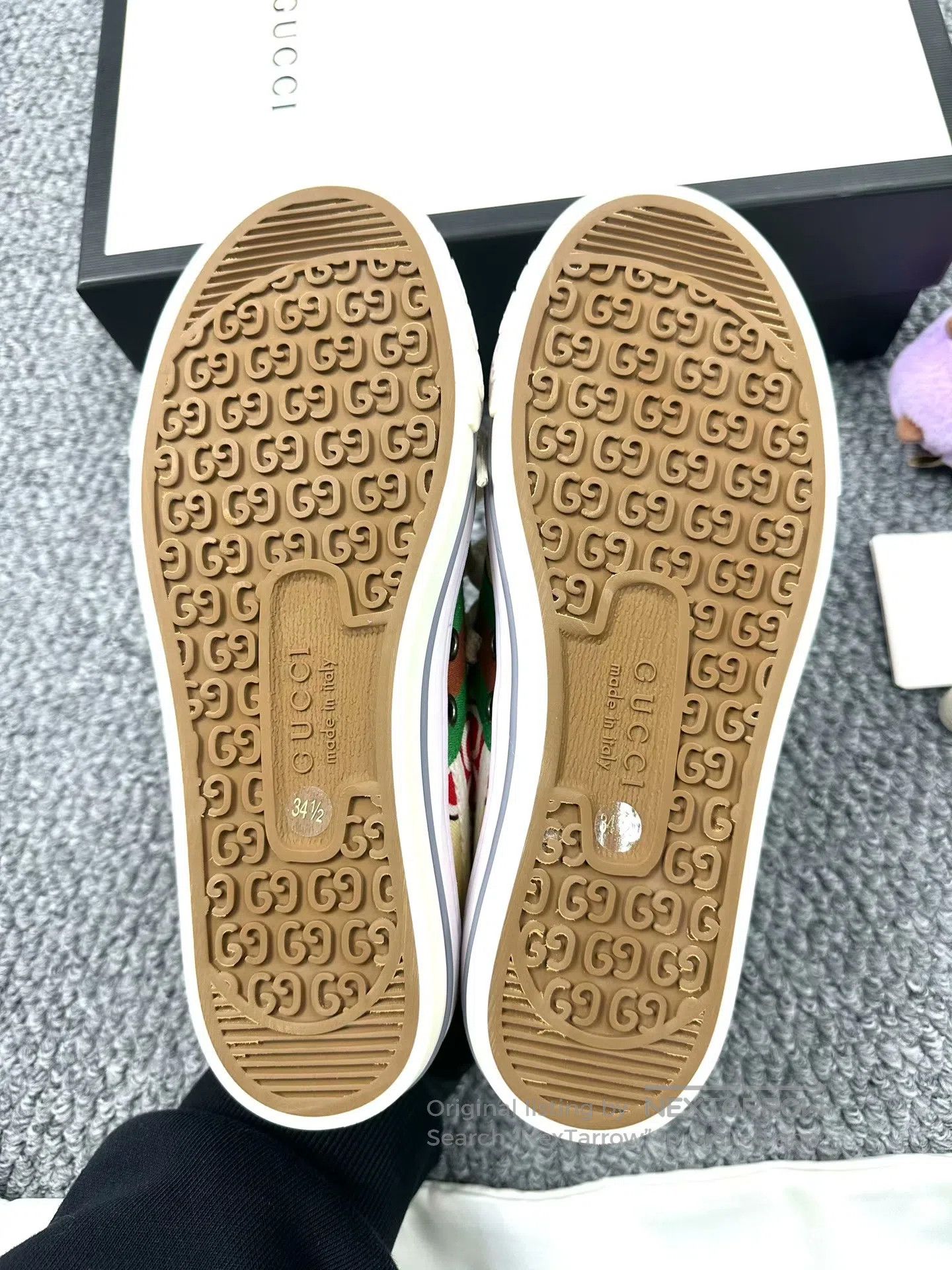 Gucci Guicci Color Block Apple 1977 Canvas Shoes| Size US 4 / IT 34 - 4 Thumbnail