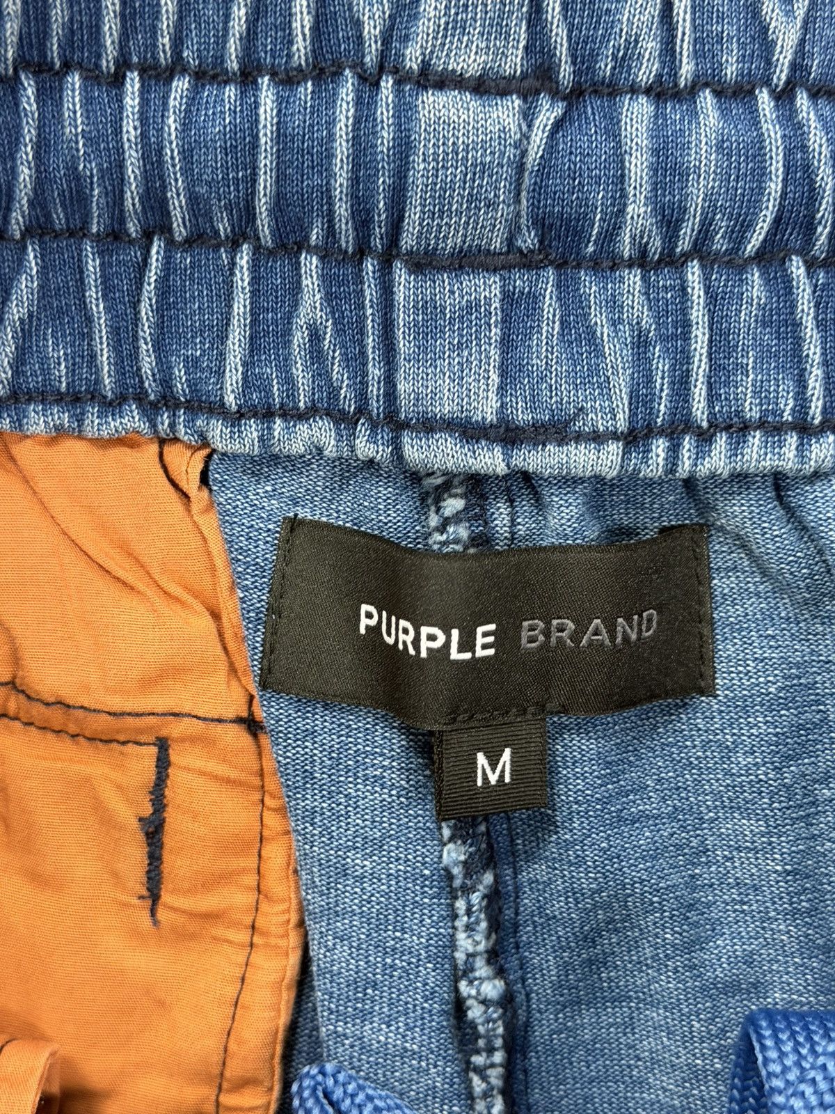 Purple Brand Purple Brand Jersey Pull-On Shorts Authentic Blue Size US 32 / EU 48 - 3 Thumbnail