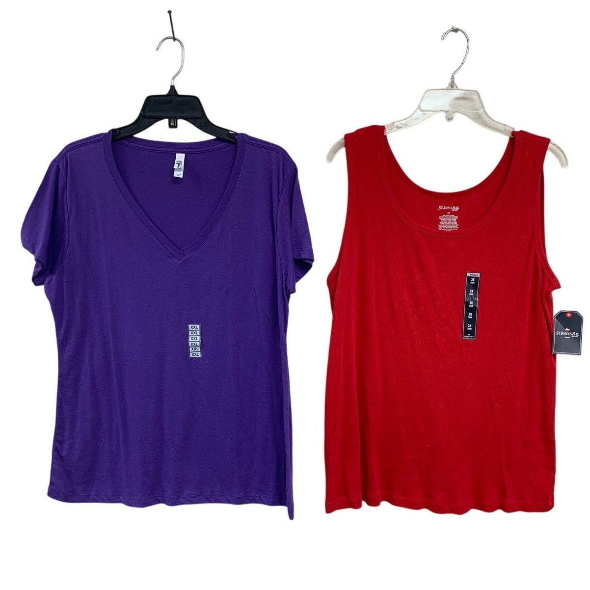Next Level Apparel Lot of 2 NWT New Womens XXL Short Sleeve Tank Top Tee Shirts Size XXL / US 16-18 / IT 52-54 - 1 Thumbnail