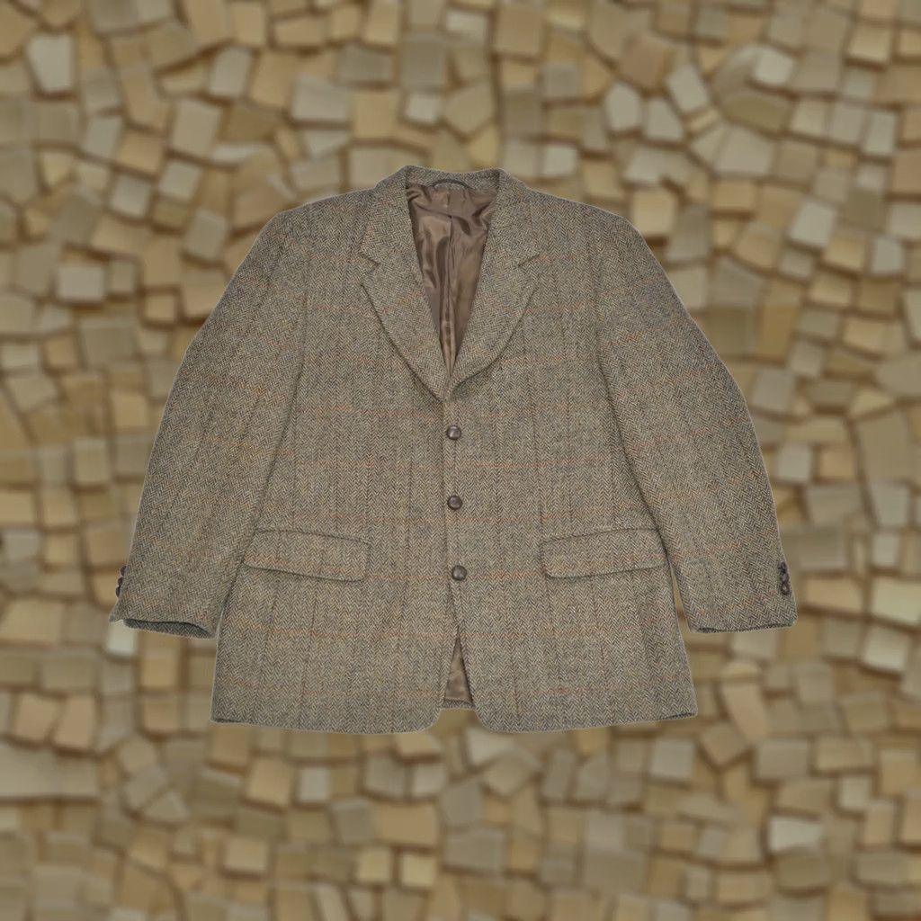 Harris Tweed Harris Tweed Future 211 Wool Blazer Desch Town & Country 54 Brown Mens Jacket Blazer Wool 100% Vintage? Size 54R - 1 Thumbnail