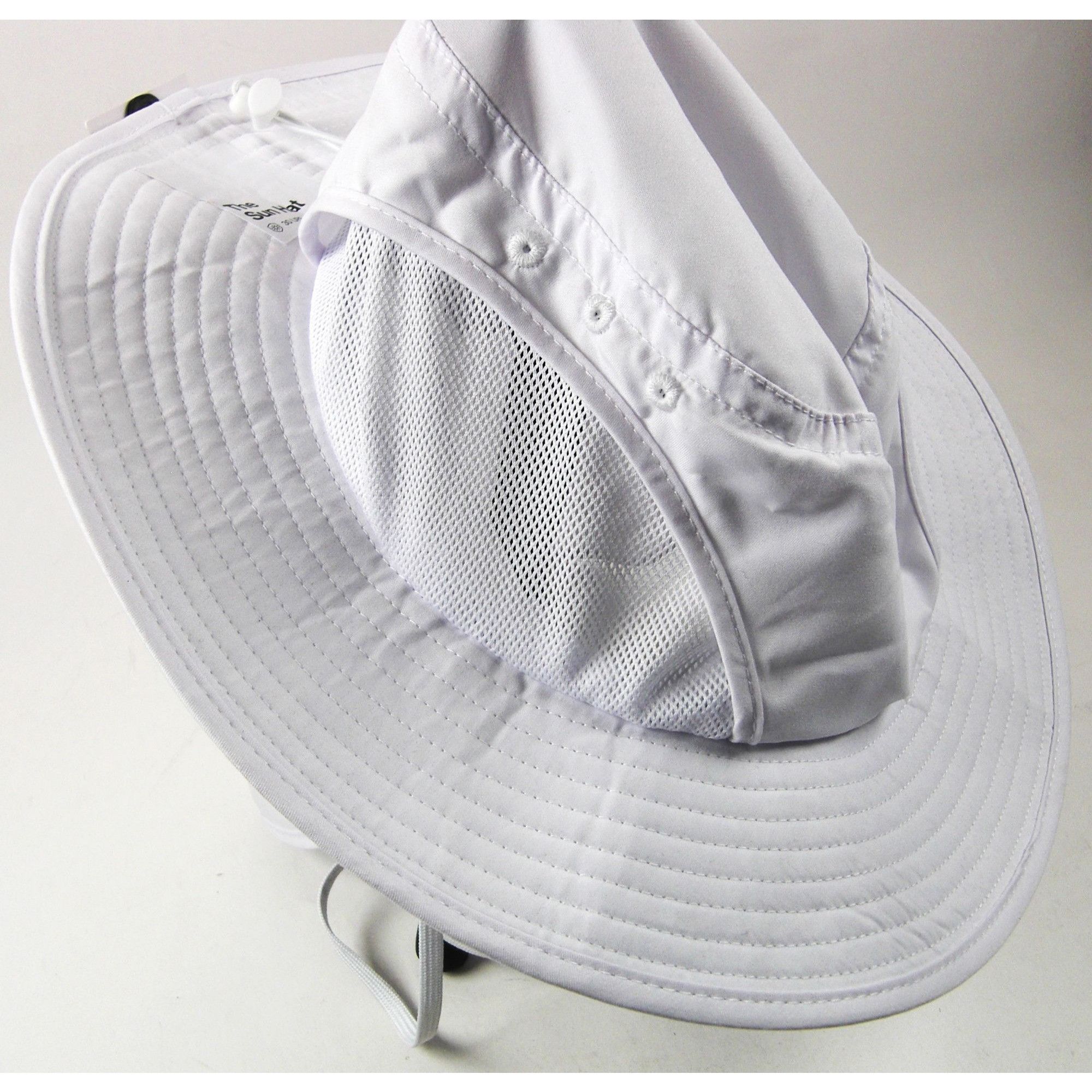 Sonoma Sonoma White Sun Hat Adjustable Neck Strap Size Large NEW Size ONE SIZE - 5 Thumbnail