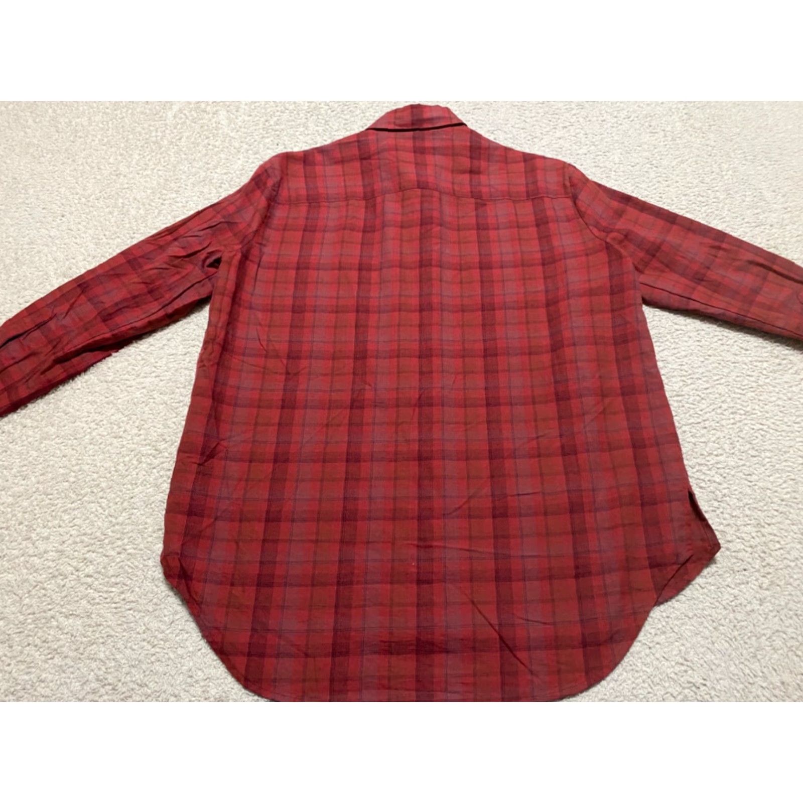 Madewell Madewell Shirt Womens Small Red Plaid Check Long Sleeve Oversized Button-Up Casual Blouse - Regular Fit, 100% Cotton, Fall Spring Summer Winter Size S / US 4 / IT 40 - 7 Thumbnail