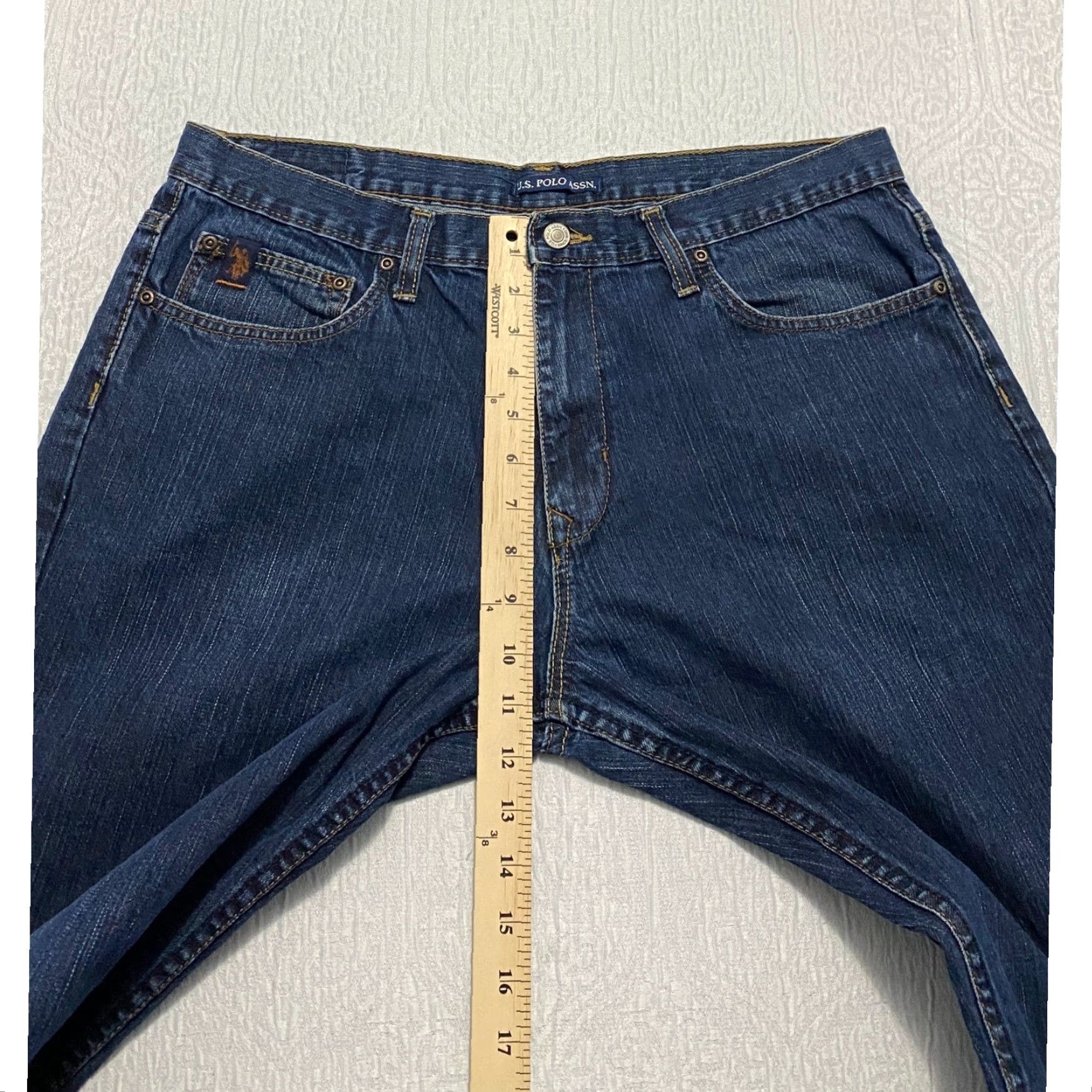 U.S. Polo Assn. VINTAGE US Polo ASSN Jeans Men 36x28 Blue Relaxed Straight Embroidered Big Pony Jeans Size US M / EU 48-50 / 2 - 7 Thumbnail