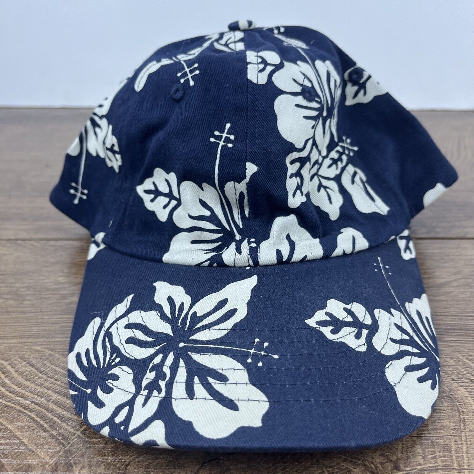 Other Beach Hat Vacation Leaves Hat Blue Cap Adjustable Blue Adult Size ONE SIZE - 2 Thumbnail