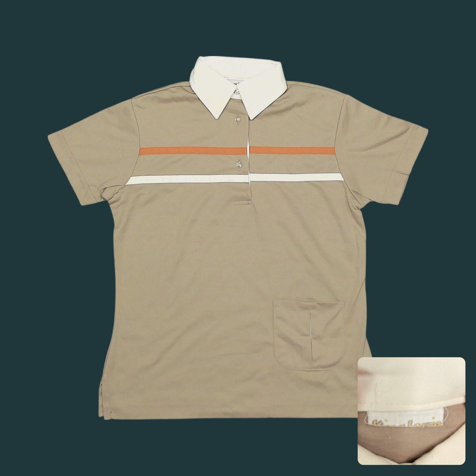 Vintage King Louie Vintage 70s Striped Bowling Polo Shirt Size L / US 10 / IT 46 - 1 Thumbnail