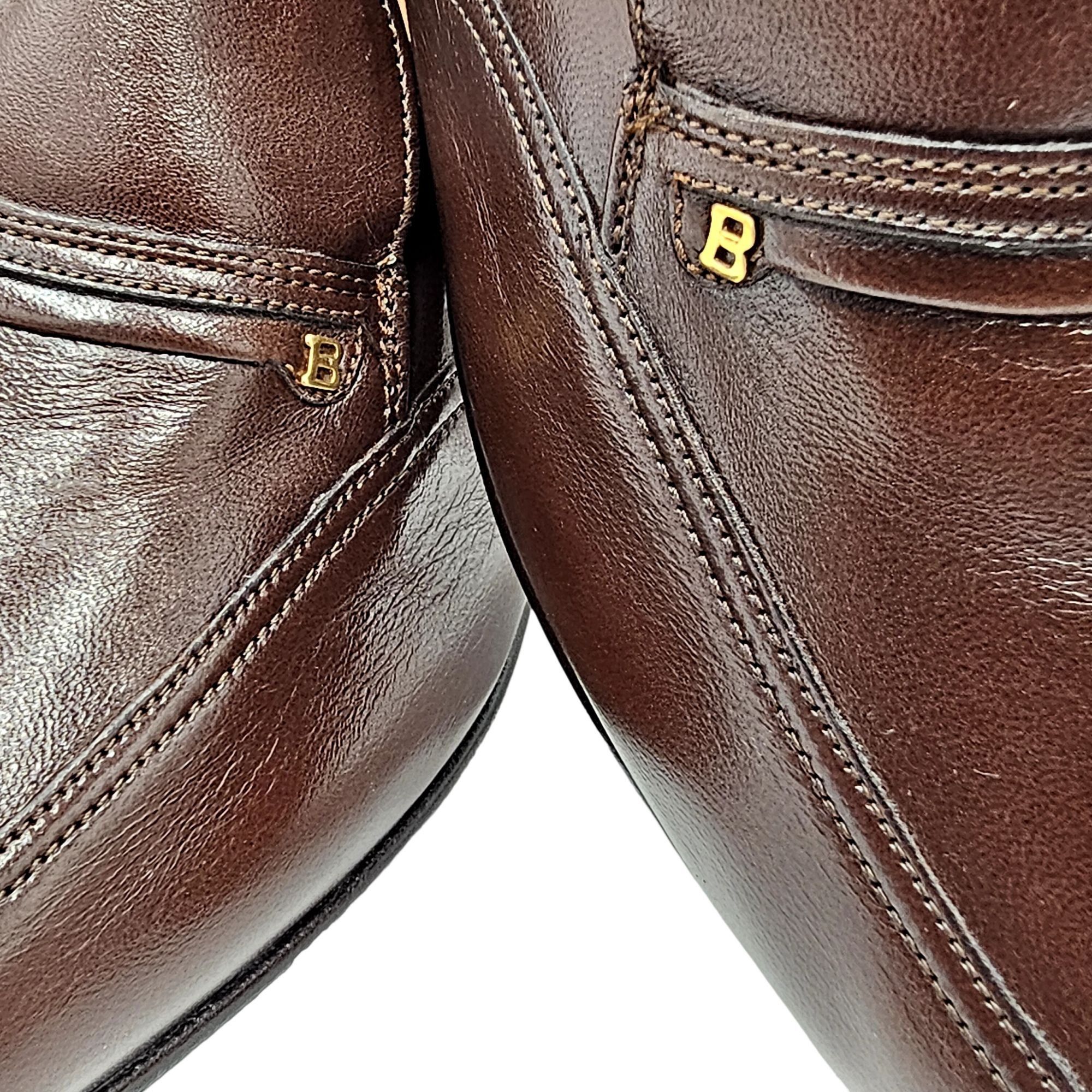 Bally NEW Vintage Bally Men 6.5E Brown Calfskin Leather Dress Shoe Size US 6.5 / EU 39-40 - 5 Thumbnail