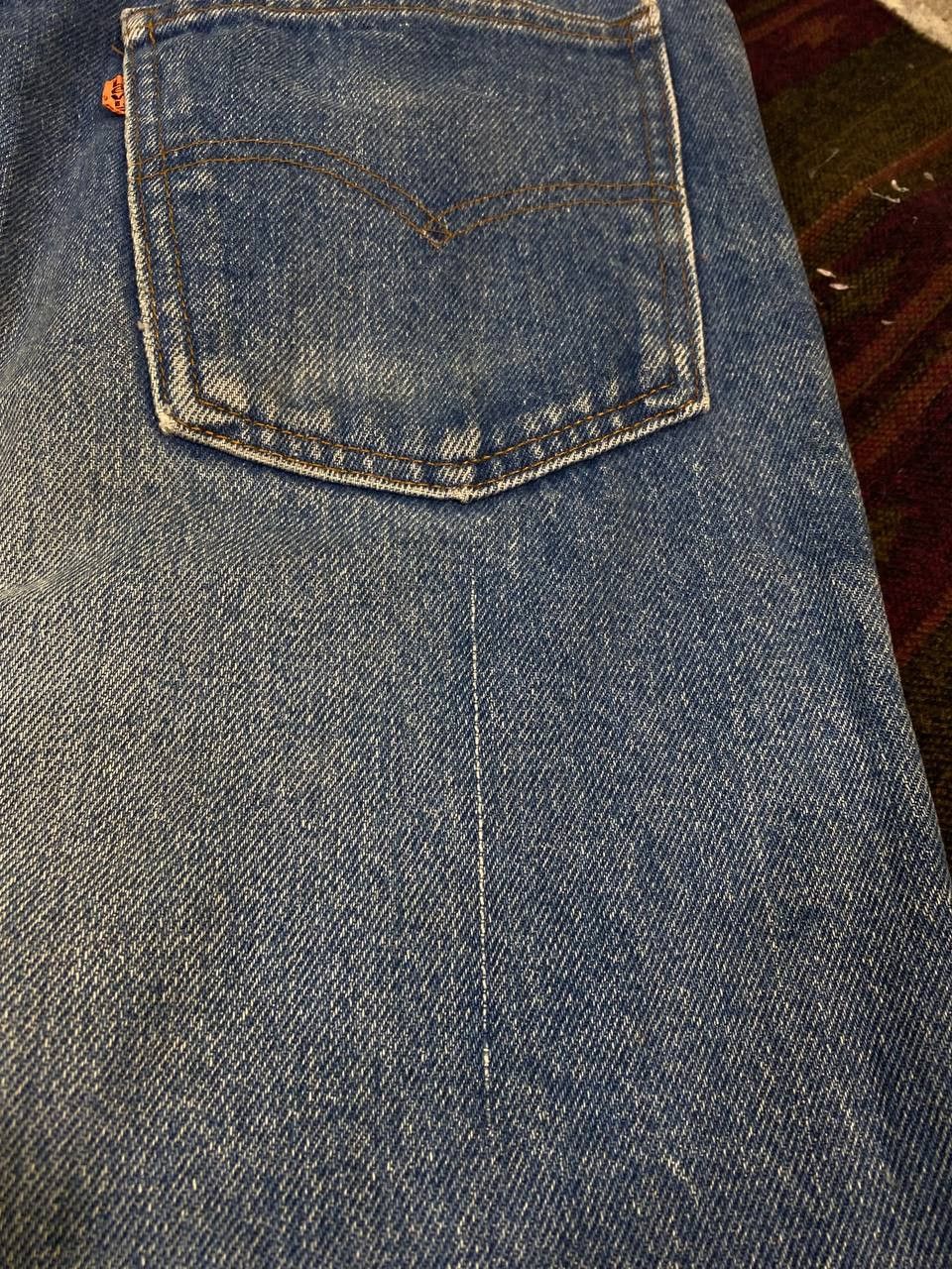 Levi's vintage levis 505-0217 orange tab denim nice design Size US 33 - 4 Thumbnail