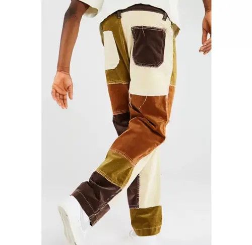 Patchwork streetwear jeans