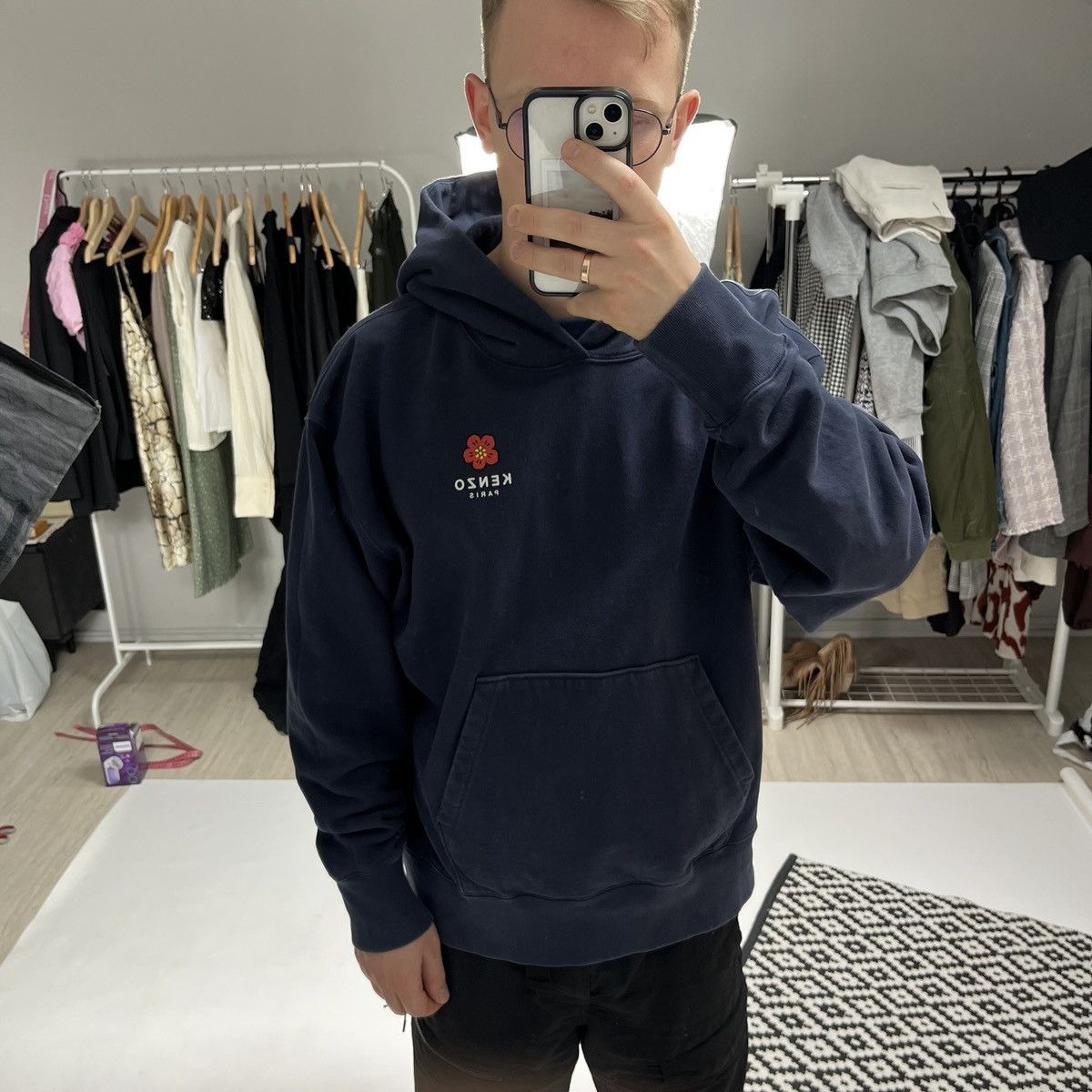 Kenzo Kenzo Paris Boke Flower Nigo Era Oversized Hoodie Logo Blue Size US M / EU 48-50 / 2 - 3 Thumbnail