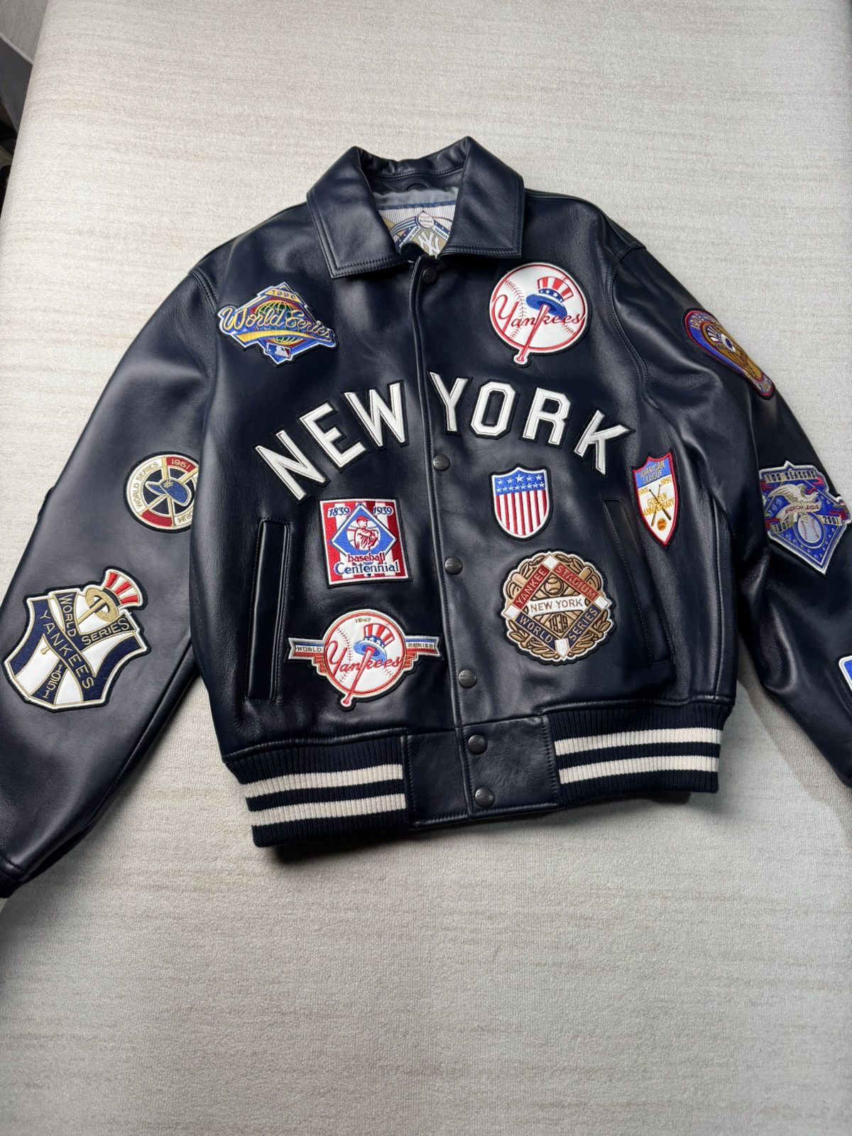 Avirex × Kith Yankees leather jacket Size US S / EU 44-46 / 1 - 1 Thumbnail
