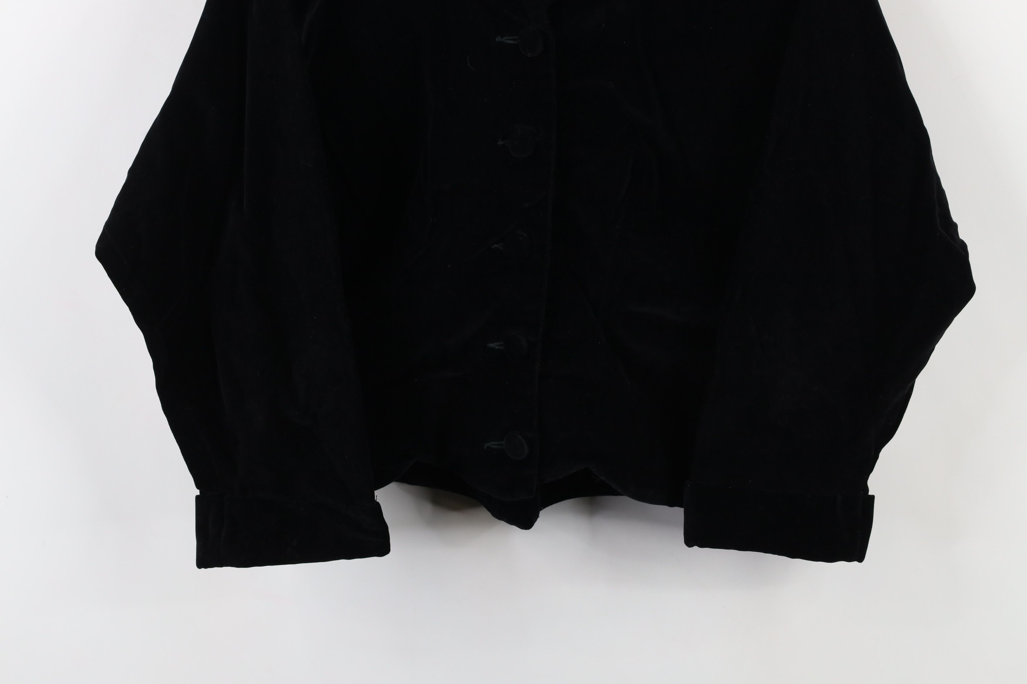 Vintage Vintage 40s 50s Rockabilly Button Jacket Coat Black USA Size M / US 6-8 / IT 42-44 - 3 Thumbnail