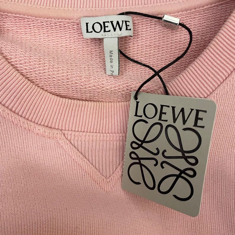 Loewe LOEWE Light pink embroidered logo classic round neck hoodi Size S / US 4 / IT 40 - 5 Thumbnail