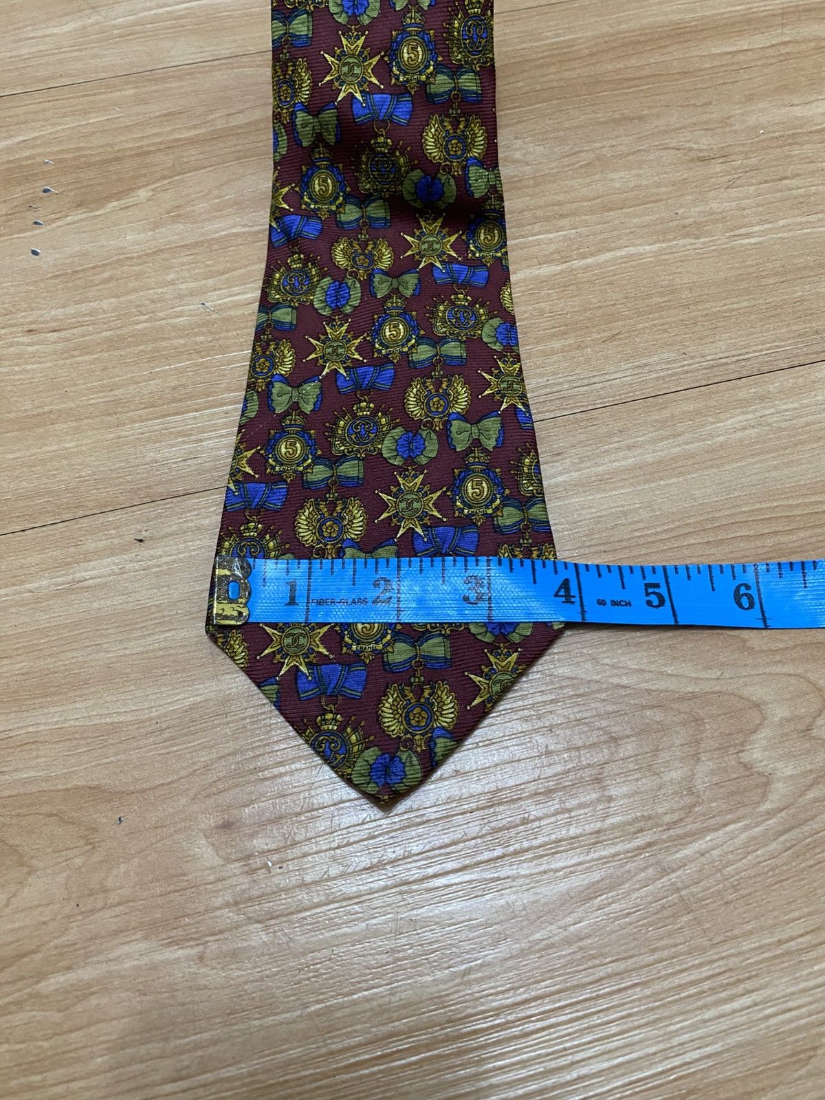 Chanel 💥Grails💥 vintage chanel tie 100% silk nice design Size ONE SIZE - 3 Thumbnail